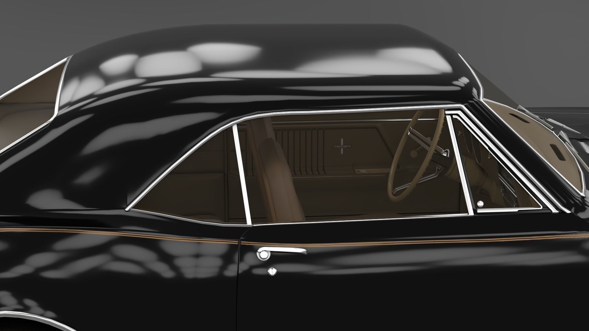 Chevrolet Camaro 1967 Low-poly 3D model_8