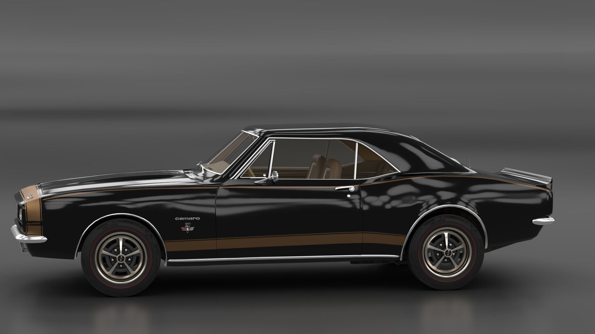 Chevrolet Camaro 1967 Low-poly 3D model_4