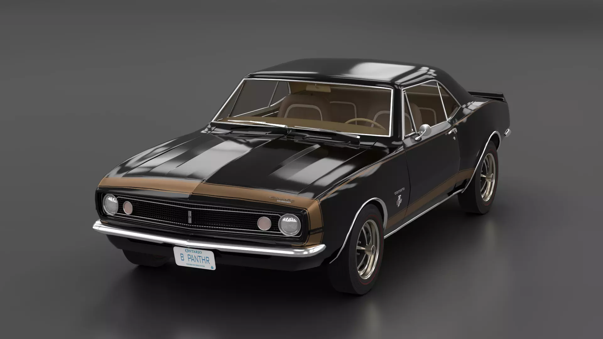 Chevrolet Camaro 1967 Low-poly 3D model_0