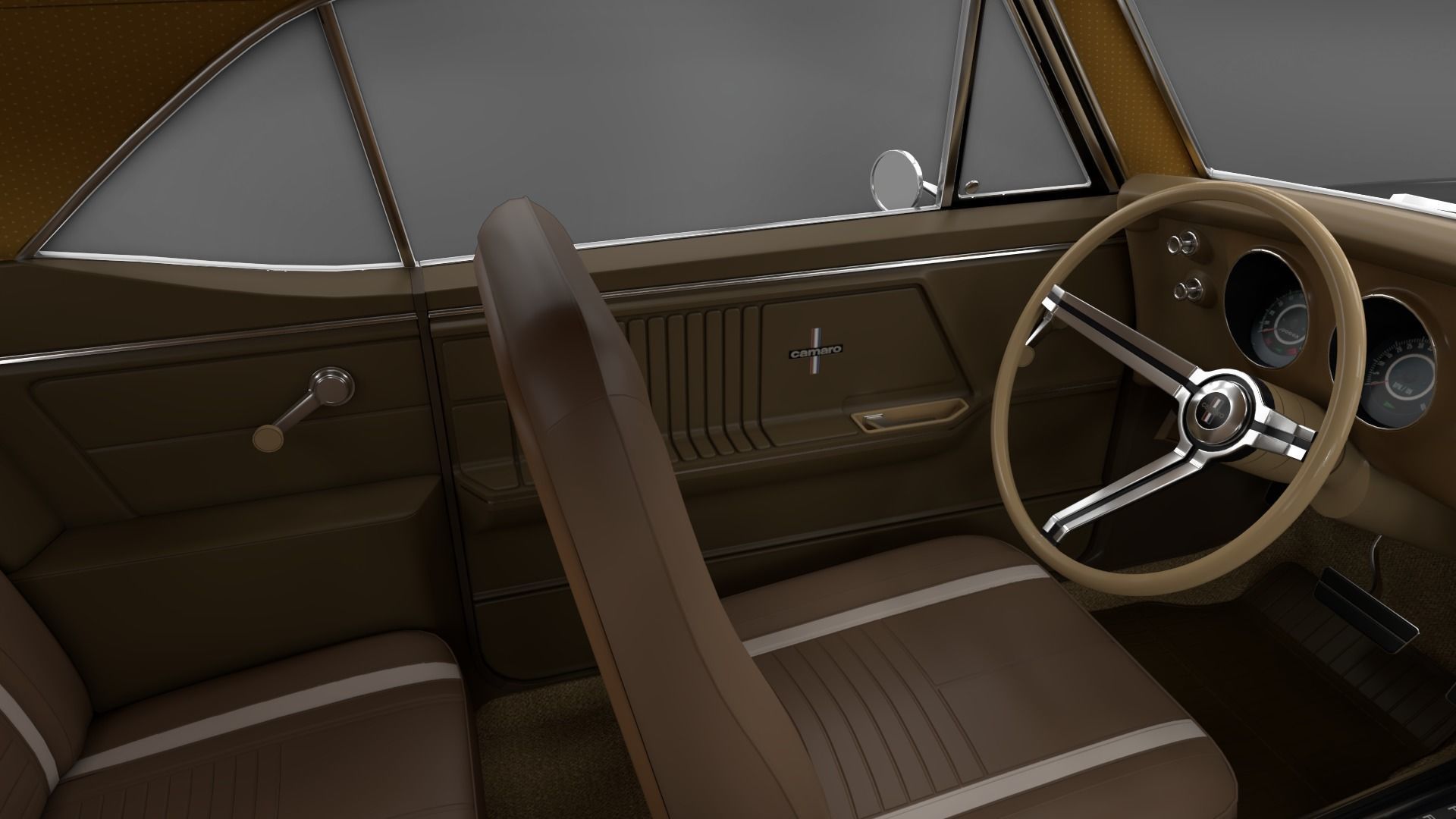 Chevrolet Camaro 1967 Low-poly 3D model_10