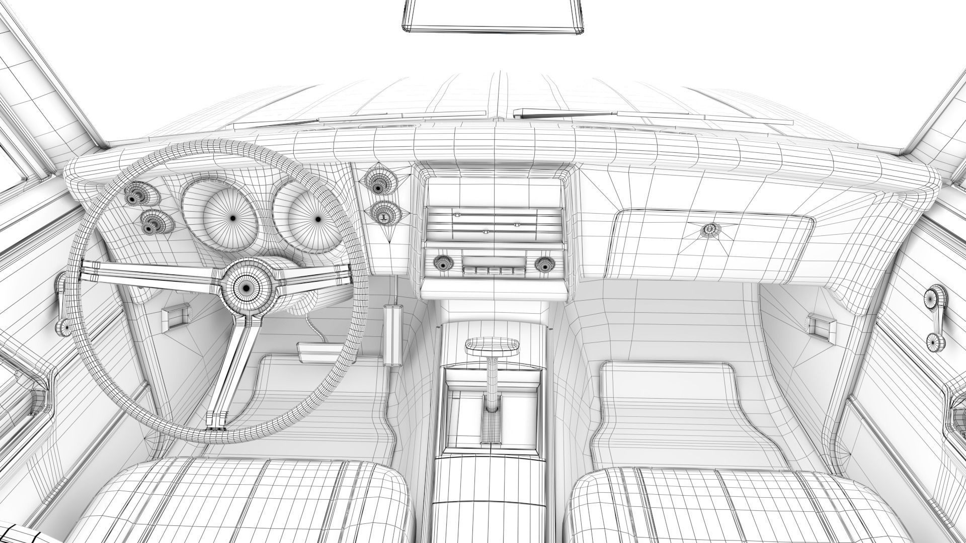 Chevrolet Camaro 1967 Low-poly 3D model_22