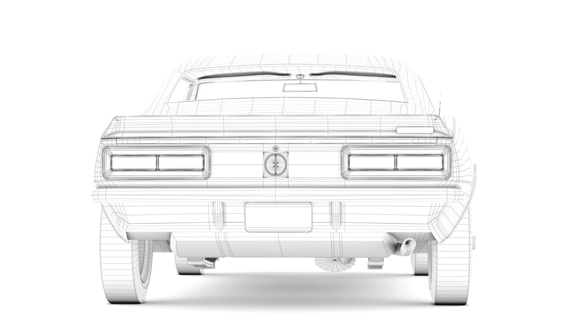 Chevrolet Camaro 1967 Low-poly 3D model_19