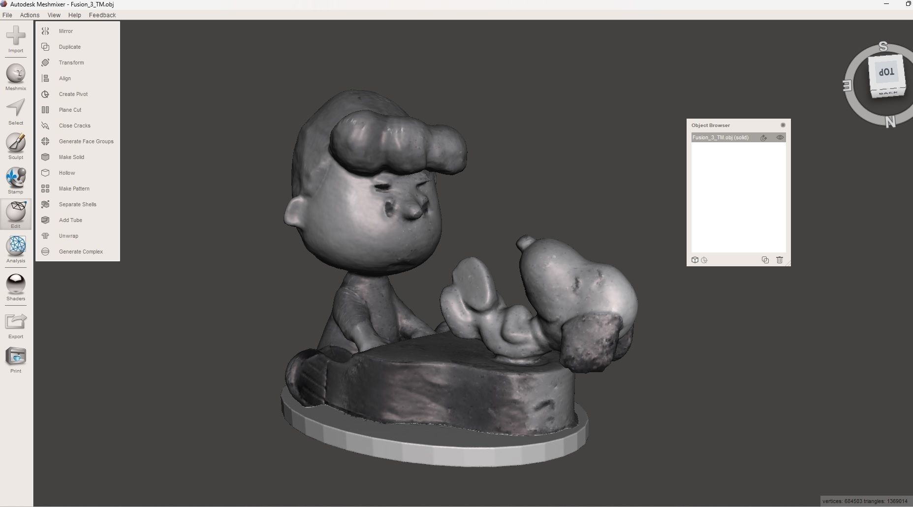 schroder and snoopy 3D print model_2