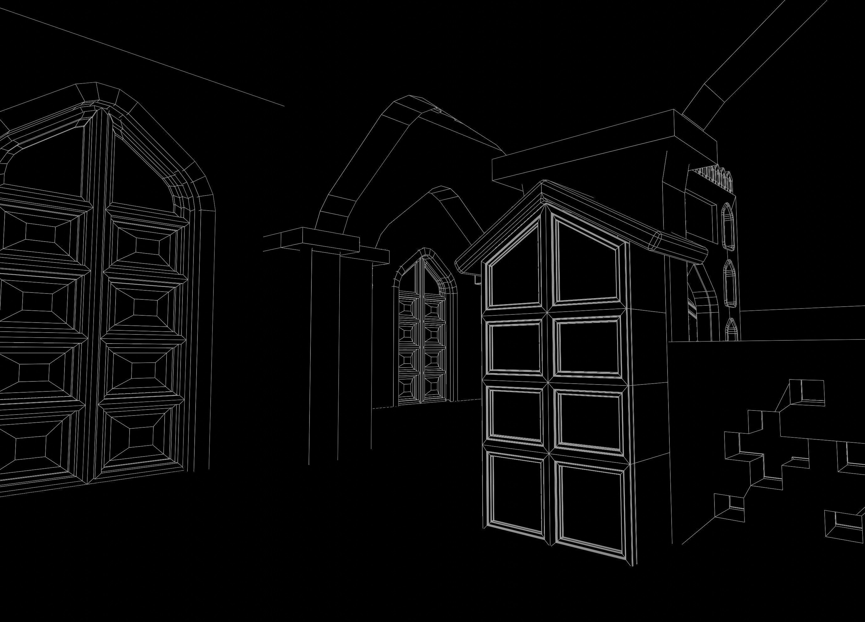 Old indian mud house  Low-poly 3D model_6