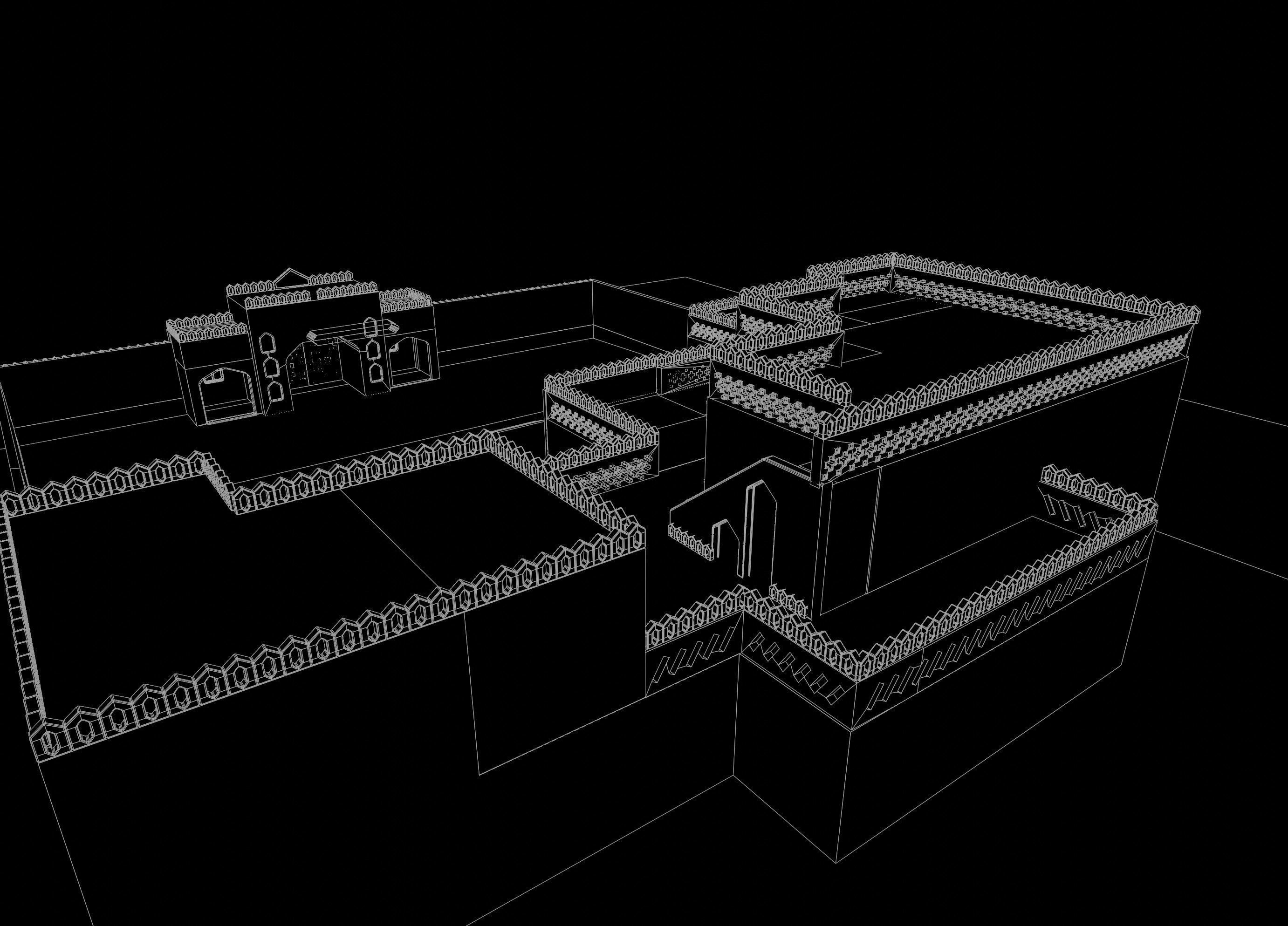 Old indian mud house  Low-poly 3D model_10