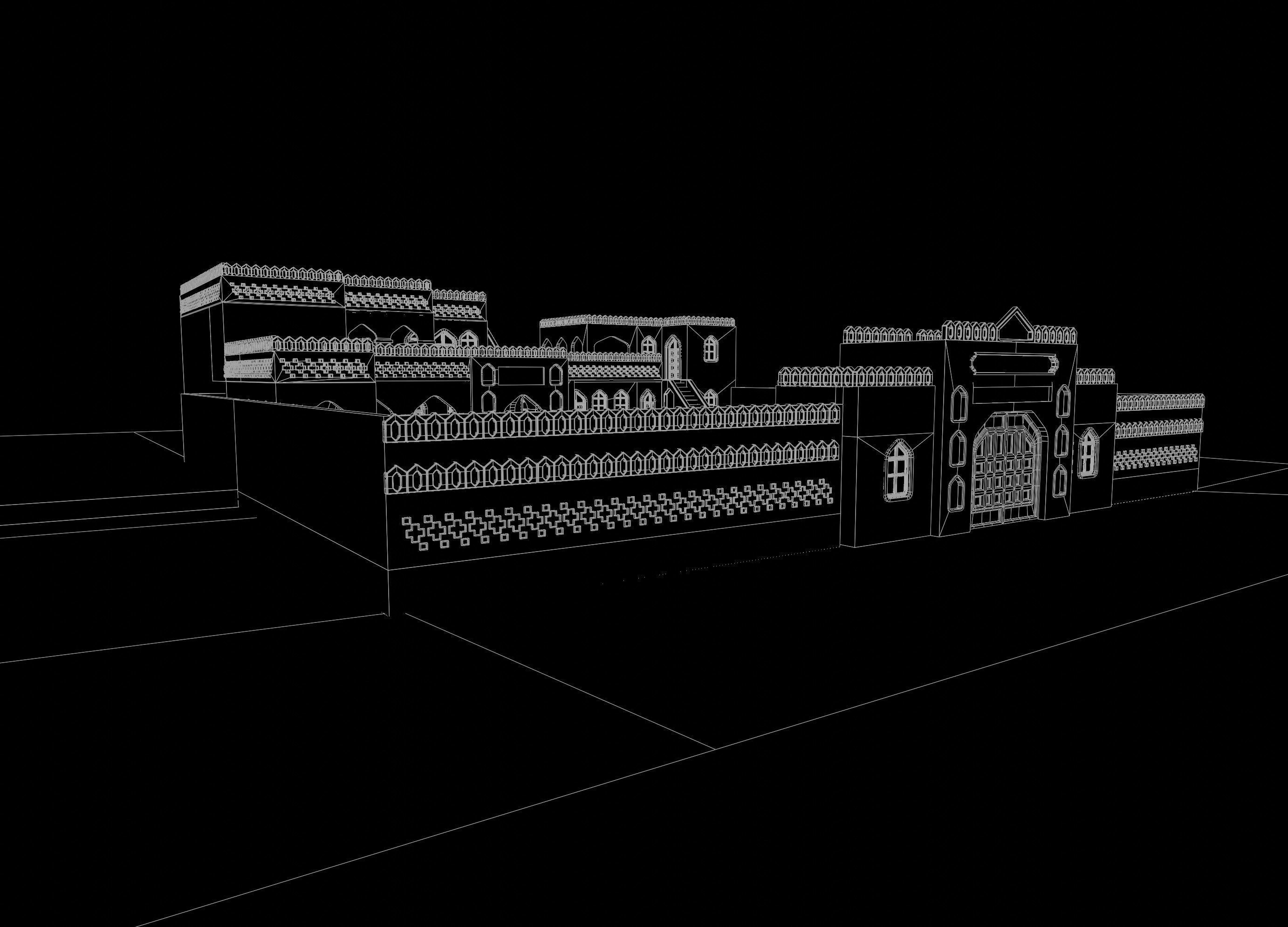 Old indian mud house  Low-poly 3D model_3