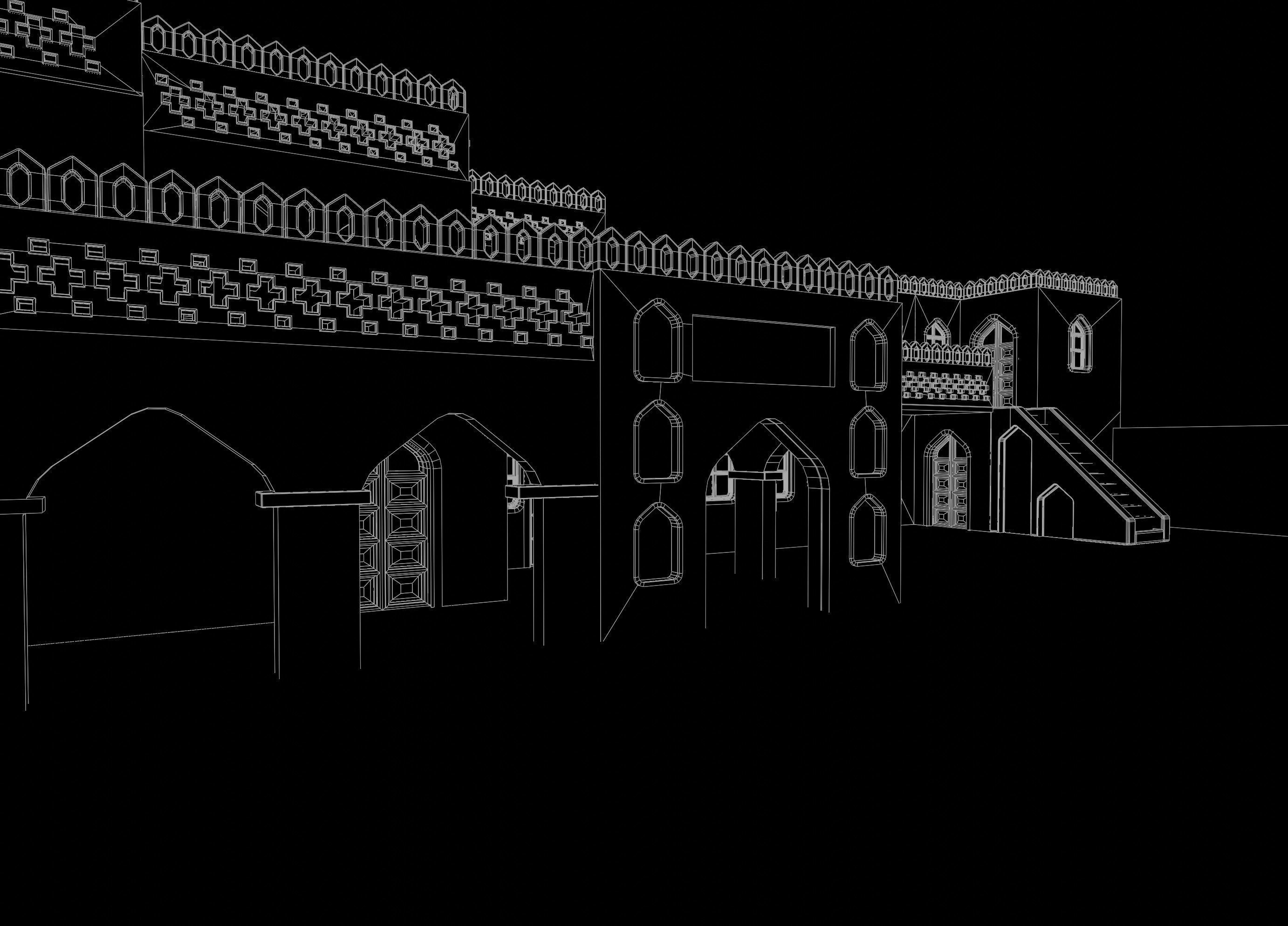 Old indian mud house  Low-poly 3D model_7