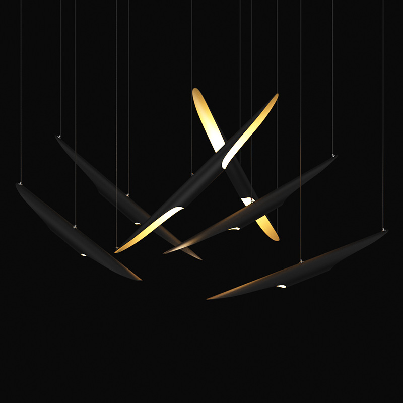 Ceiling Lamps Set 1 3D model_3