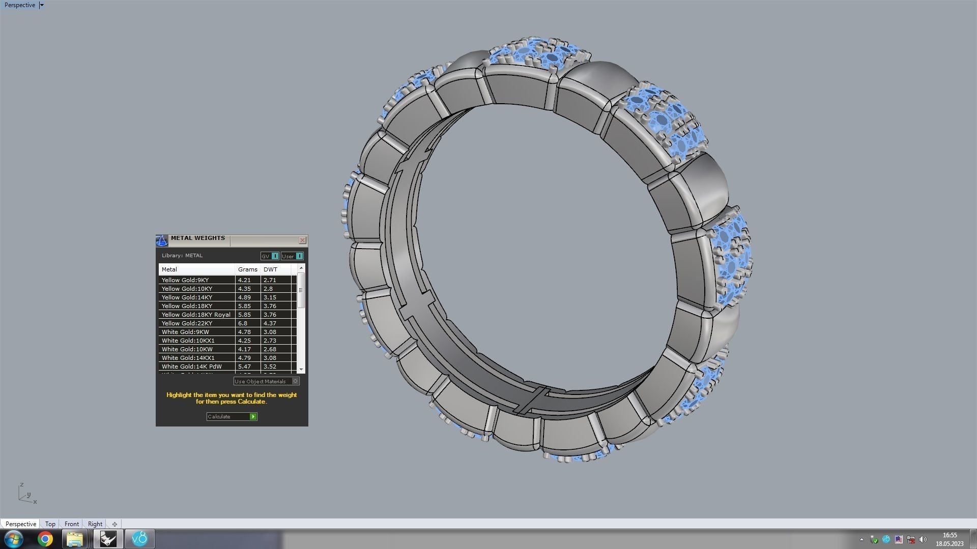 wedding RING 16 3mm size 3D print model_5