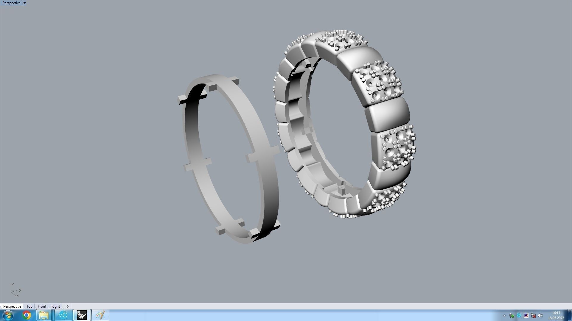 wedding RING 16 3mm size 3D print model_6