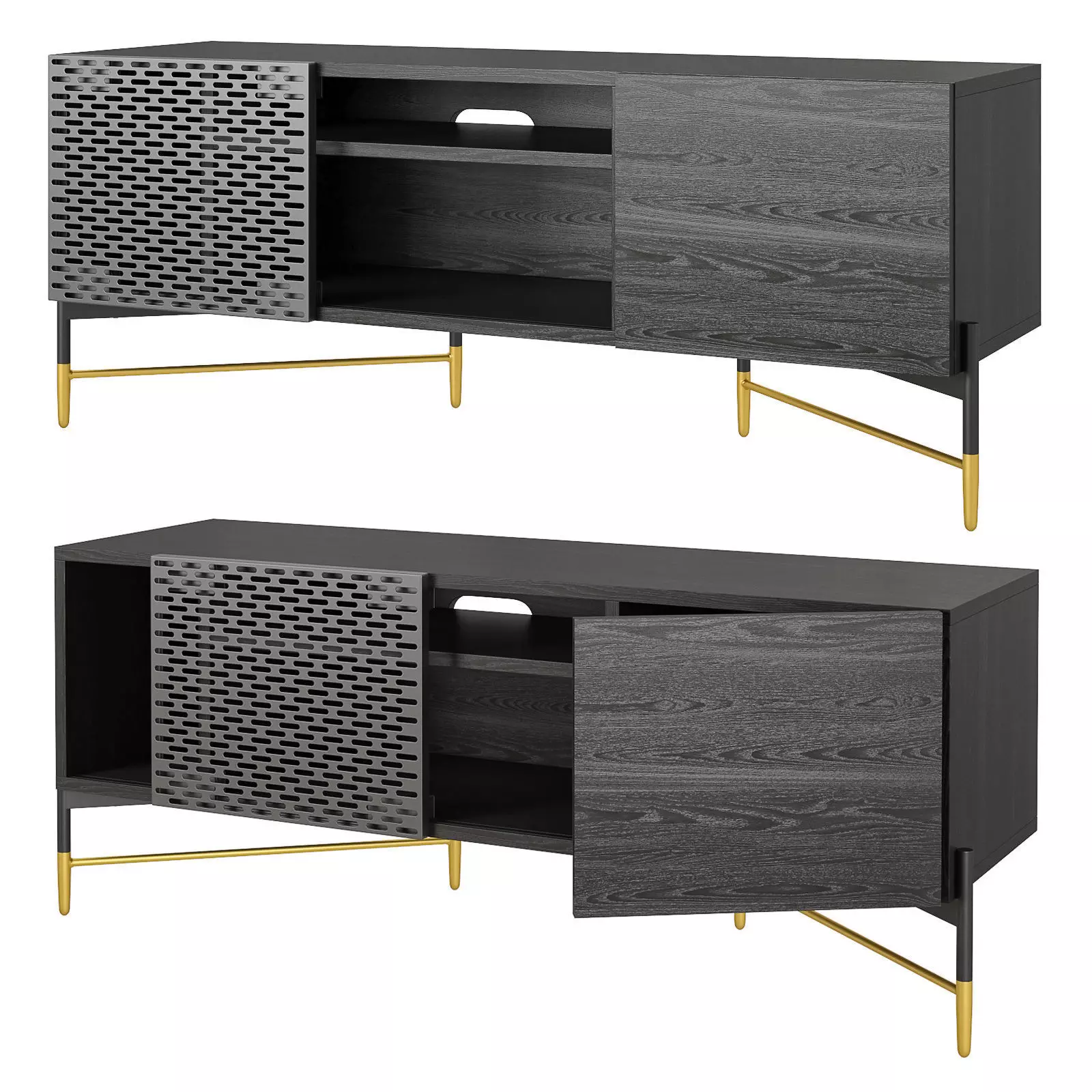 Kave Home Milian TV stand Low-poly 3D model