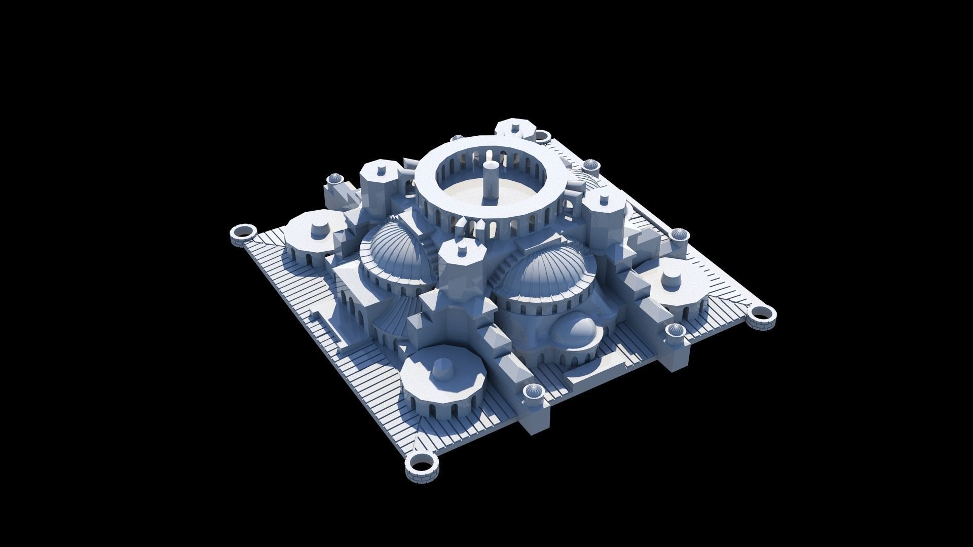 Sultan Ahmet Mosque 3D model 3D print model_3