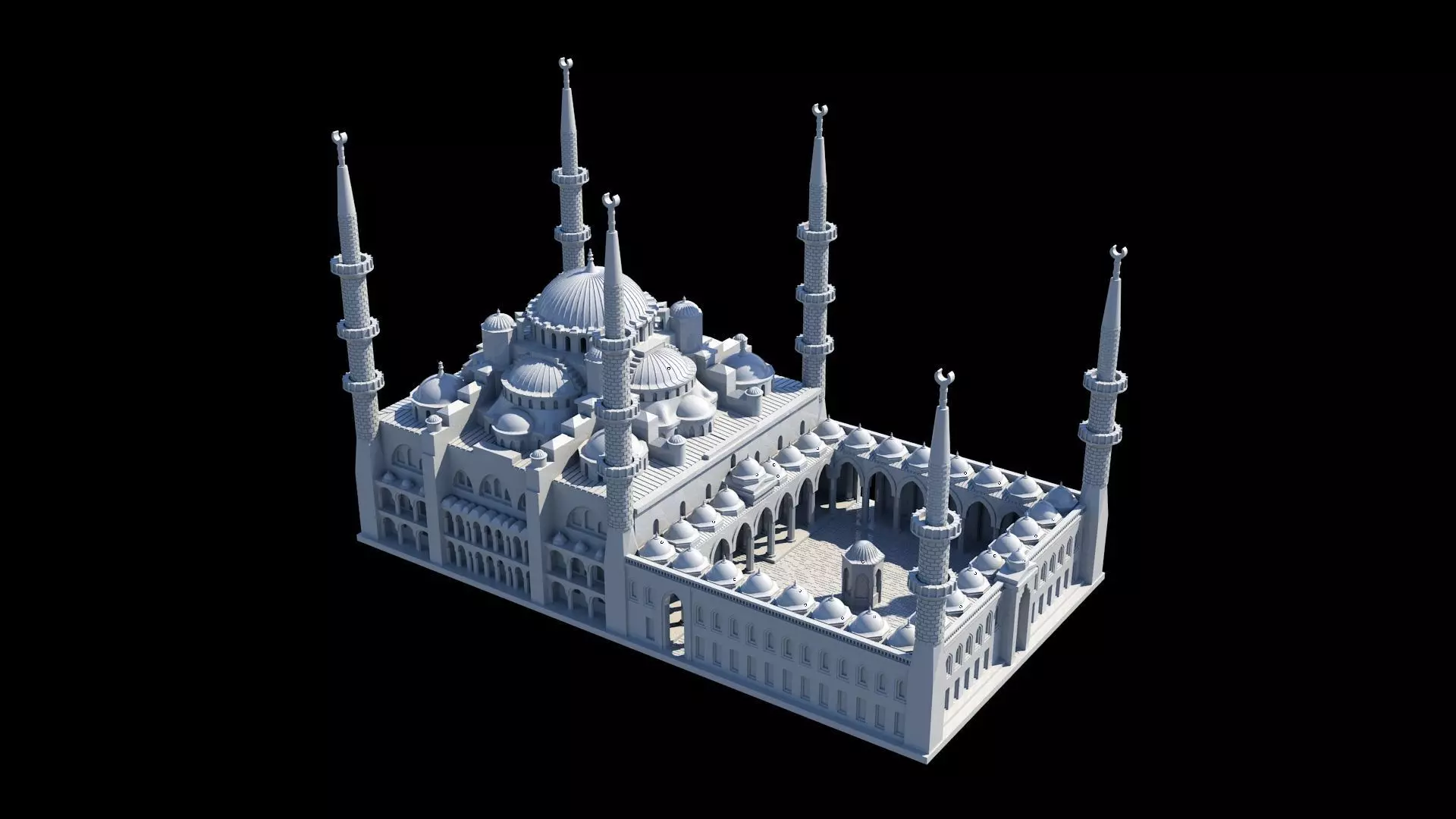 Sultan Ahmet Mosque 3D model 3D print model_0