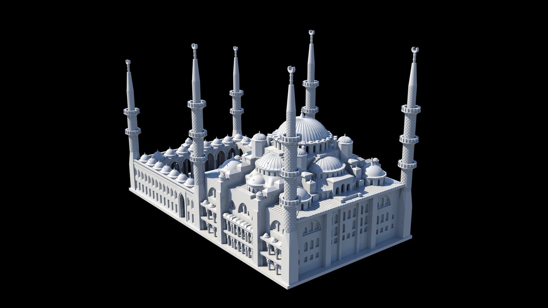 Sultan Ahmet Mosque 3D model 3D print model_1