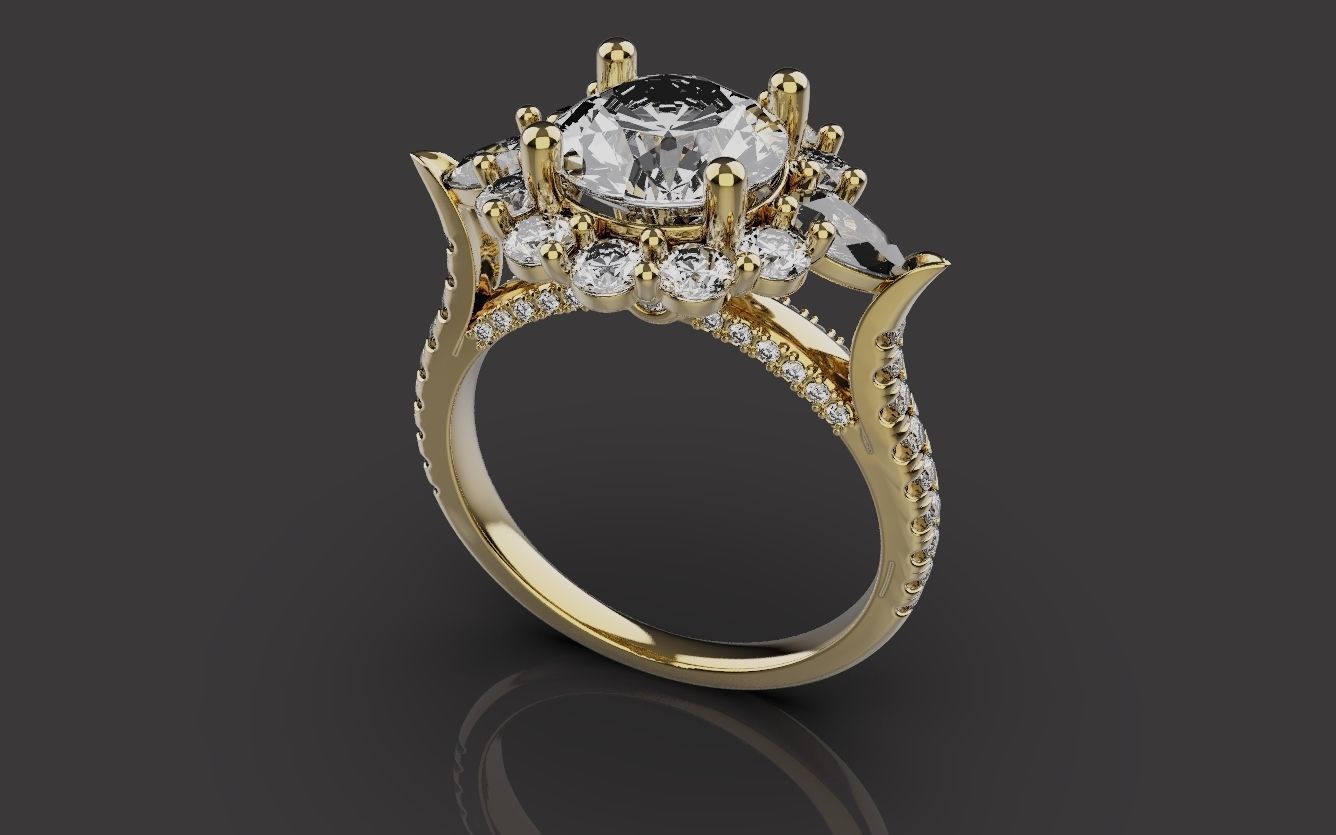 Wedding Rings 0091 3D print model_3