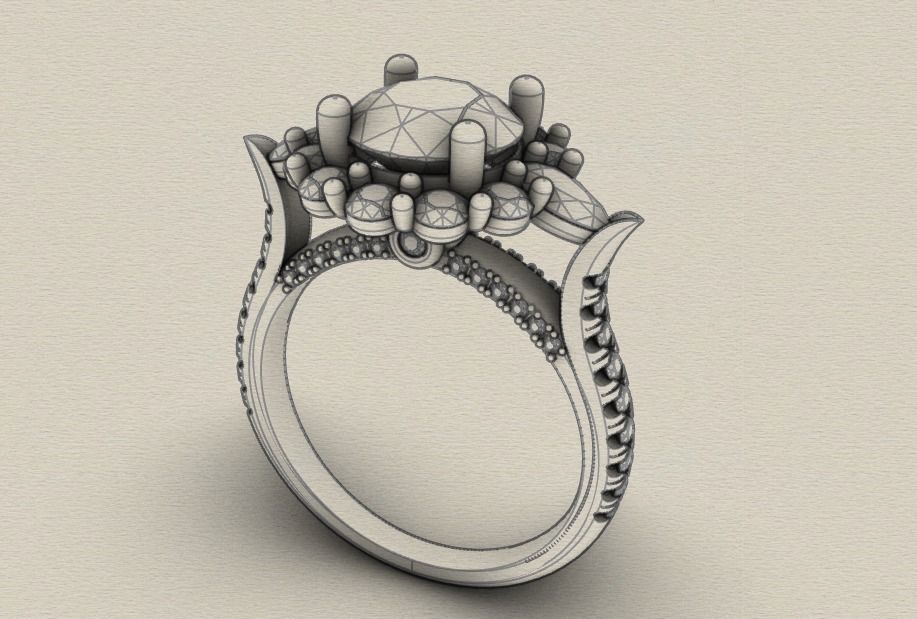 Wedding Rings 0091 3D print model_29