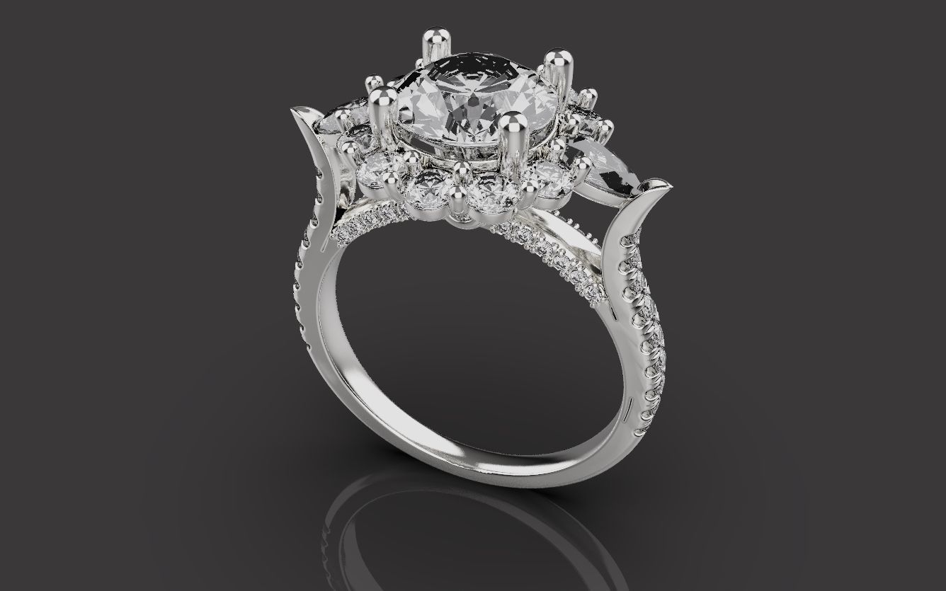 Wedding Rings 0091 3D print model_2