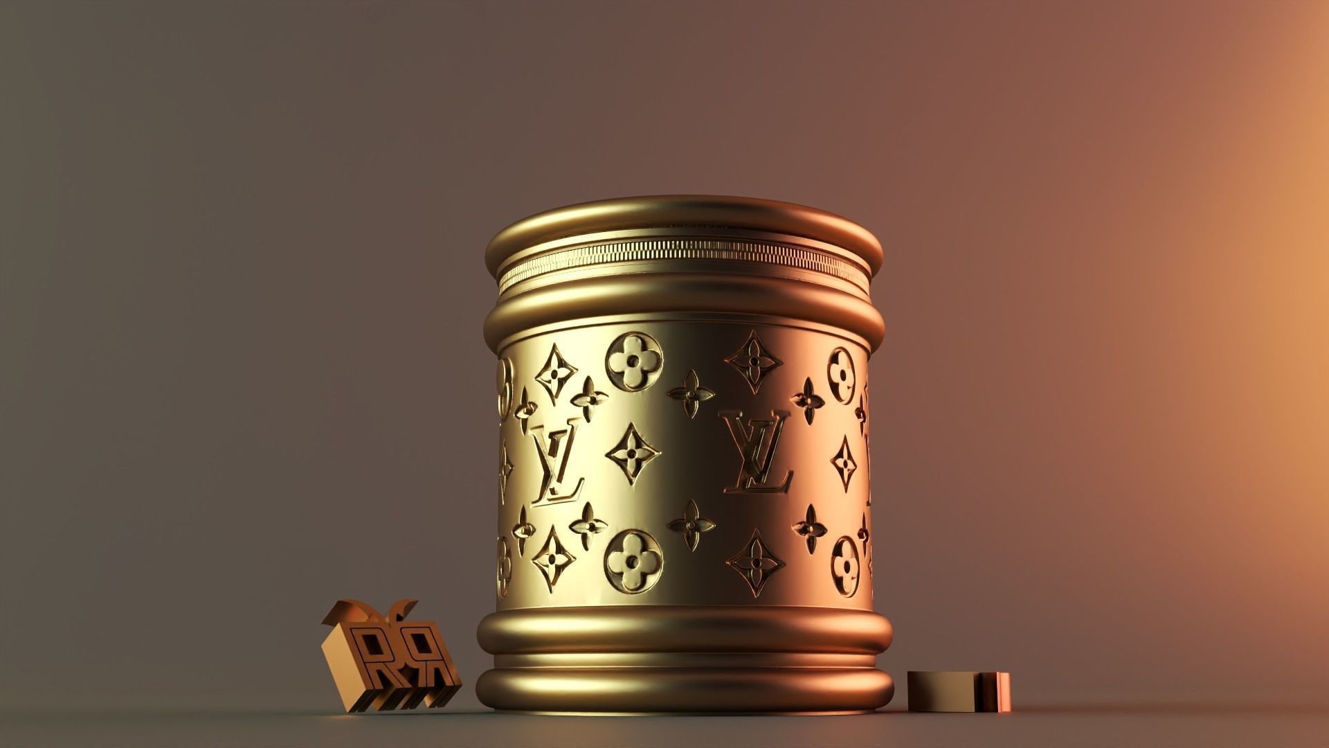 LV CANNE CANDLE MOLD 3D print model_5