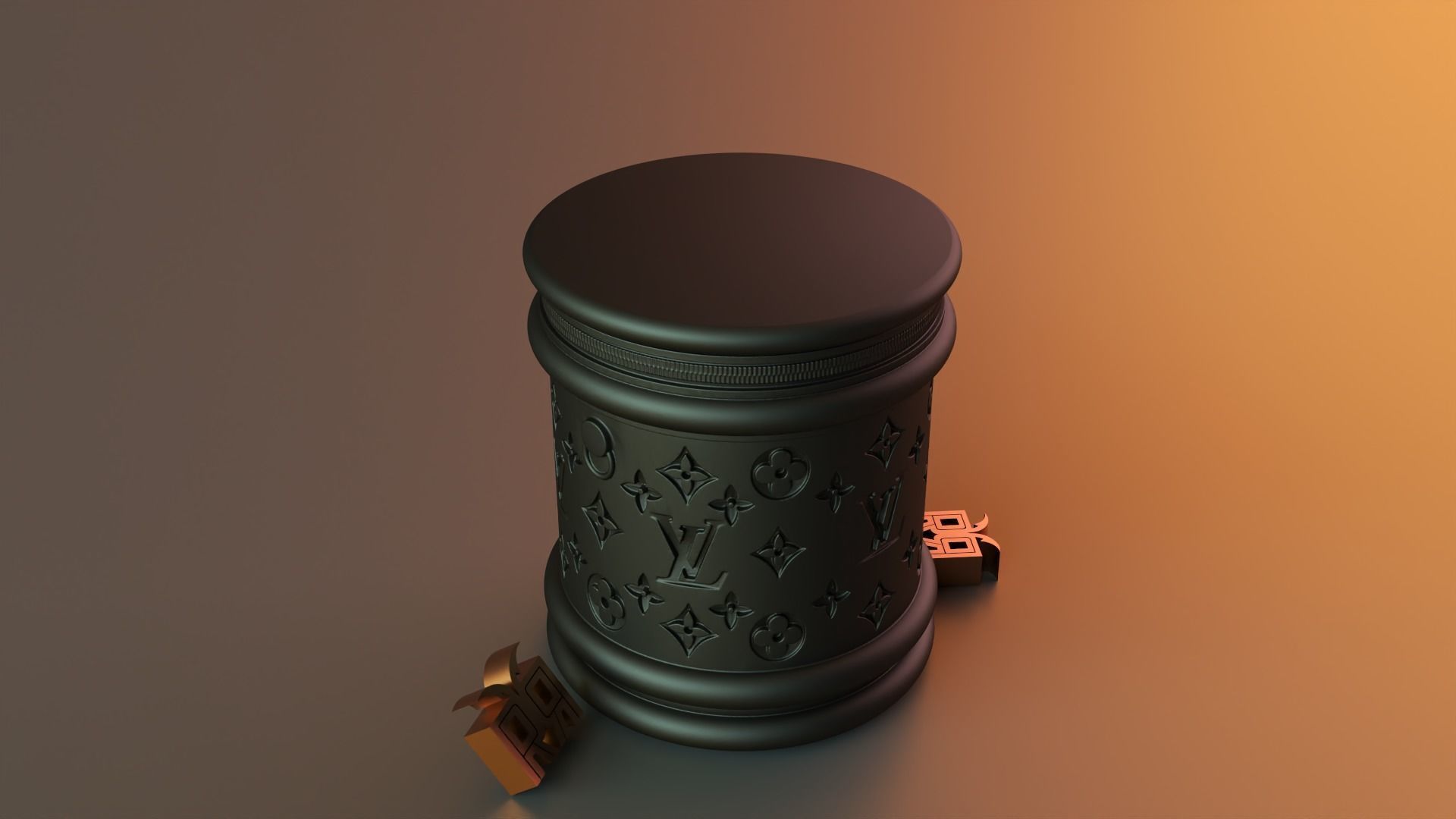 LV CANNE CANDLE MOLD 3D print model_7
