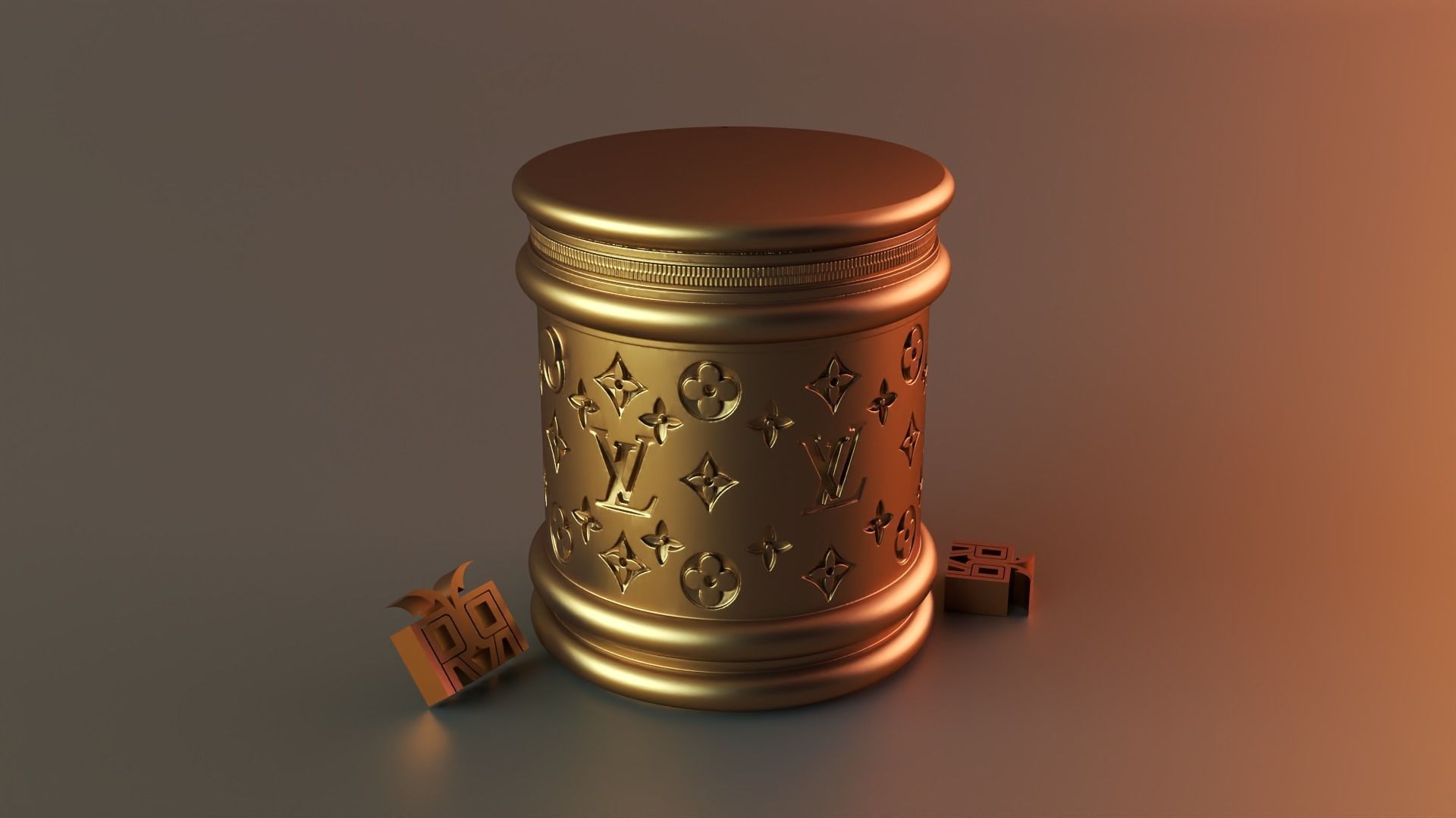 LV CANNE CANDLE MOLD 3D print model_2