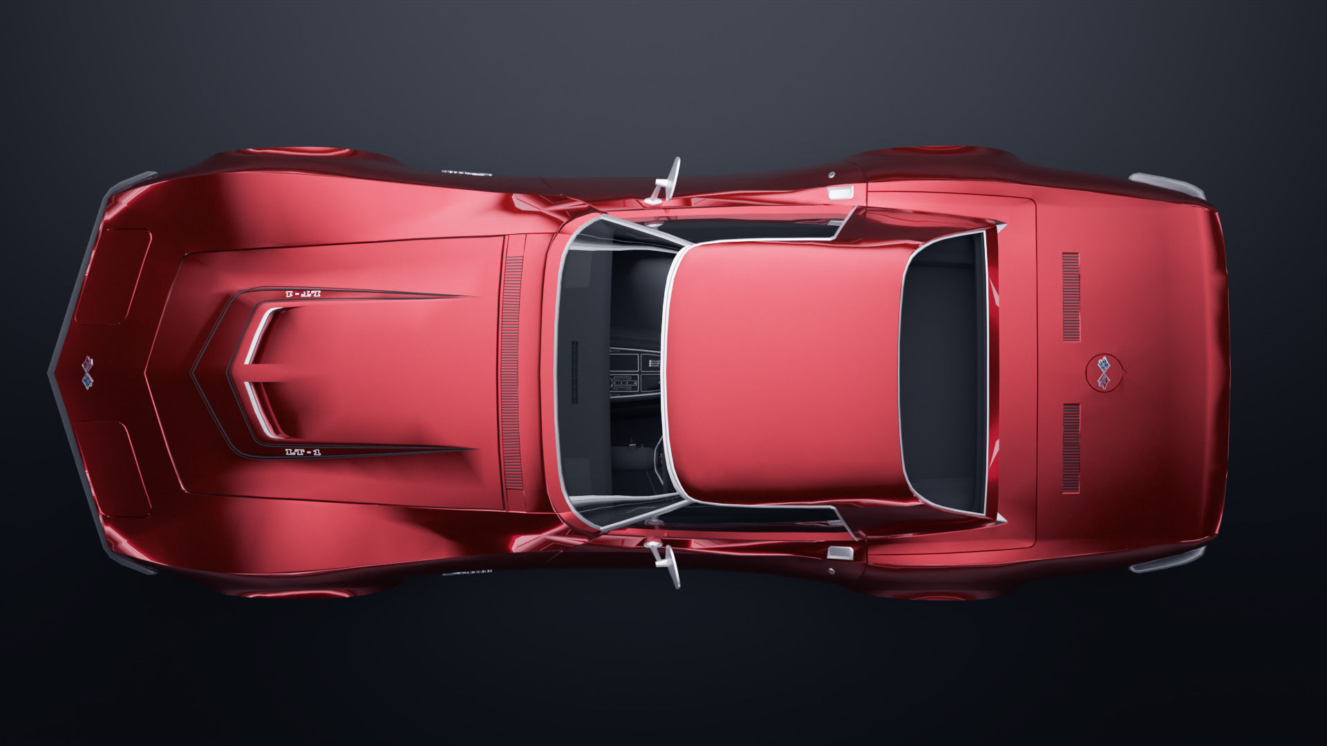 Chevrolet Corvette ZR1 1970 Low-poly 3D model_4