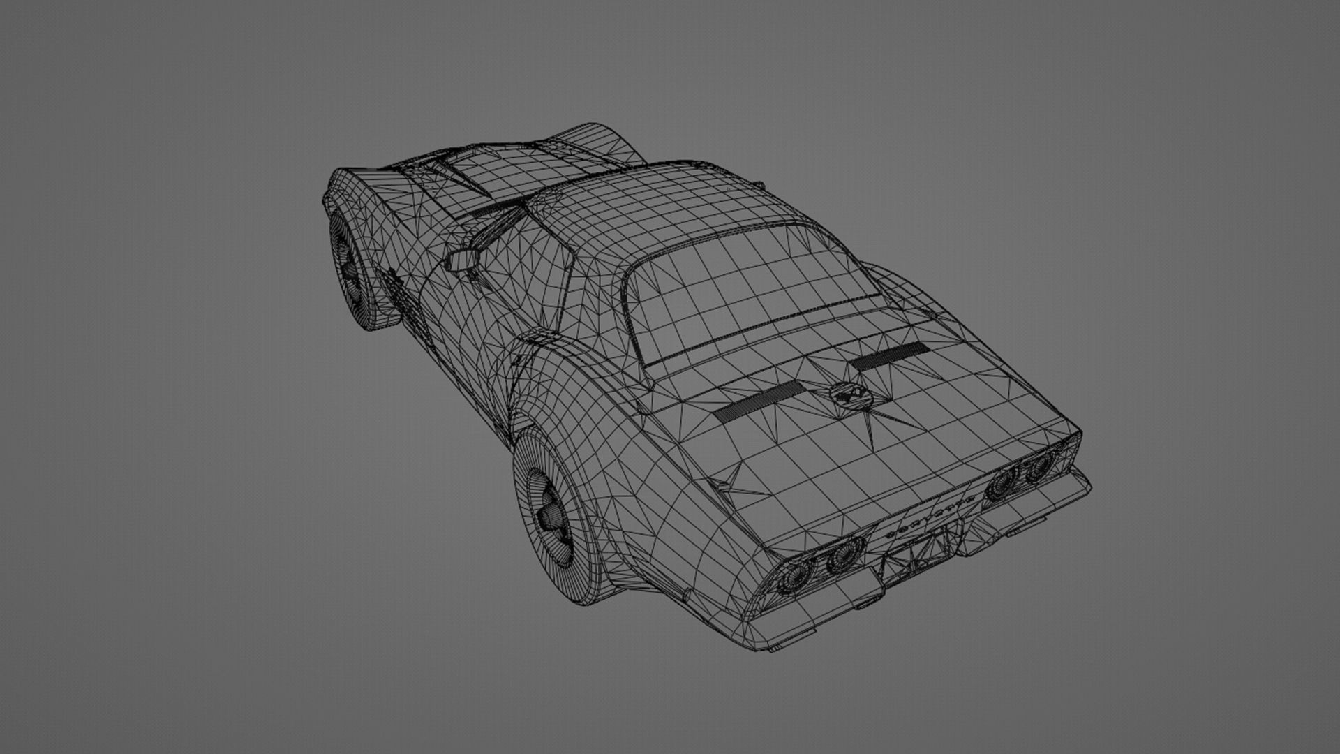 Chevrolet Corvette ZR1 1970 Low-poly 3D model_14