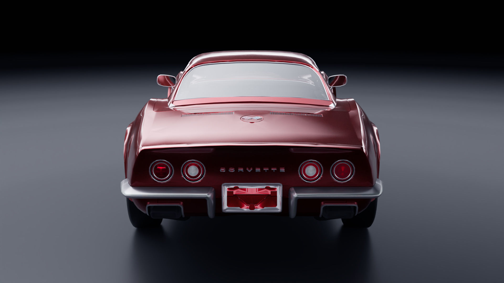 Chevrolet Corvette ZR1 1970 Low-poly 3D model_6
