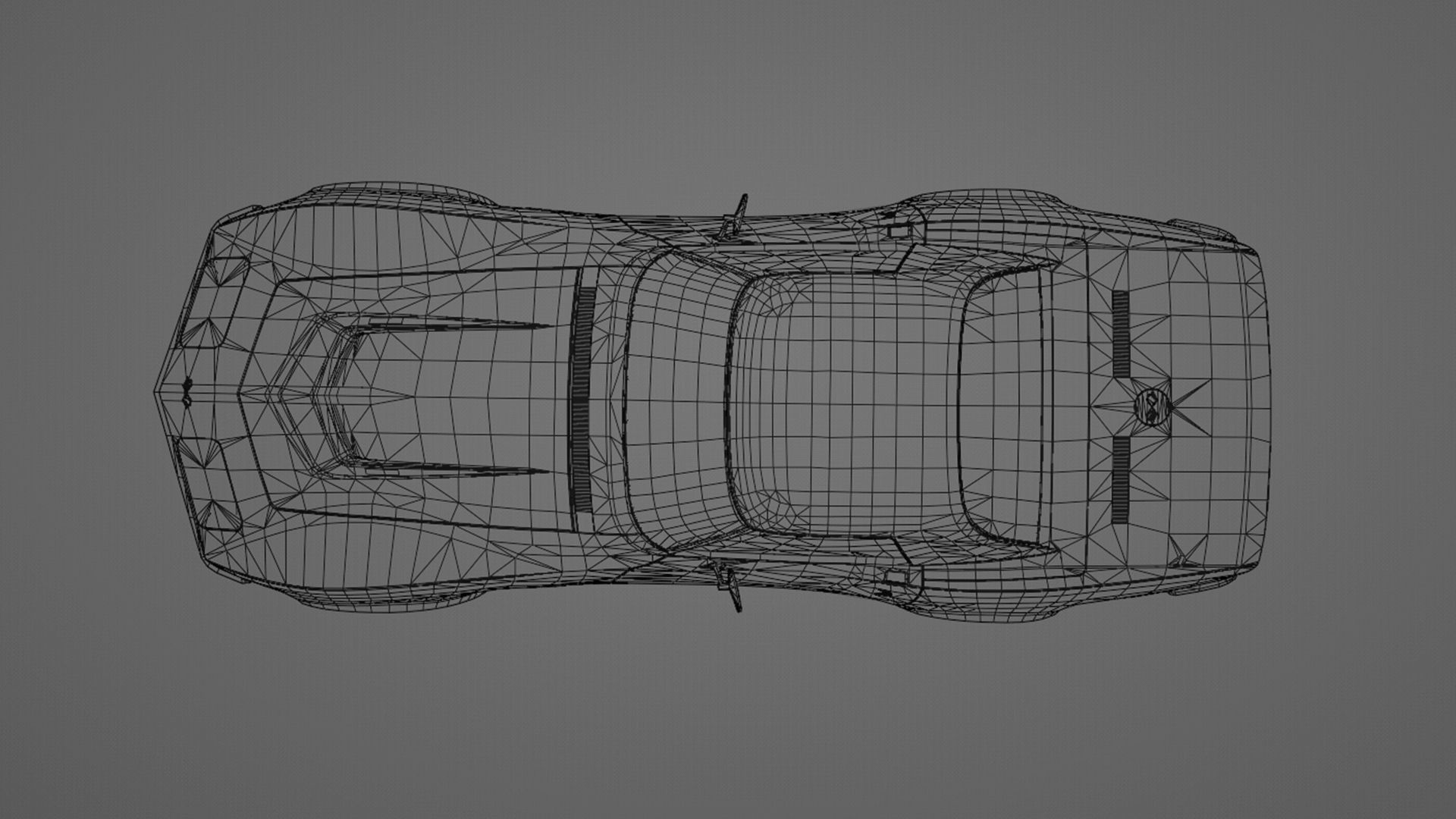 Chevrolet Corvette ZR1 1970 Low-poly 3D model_15