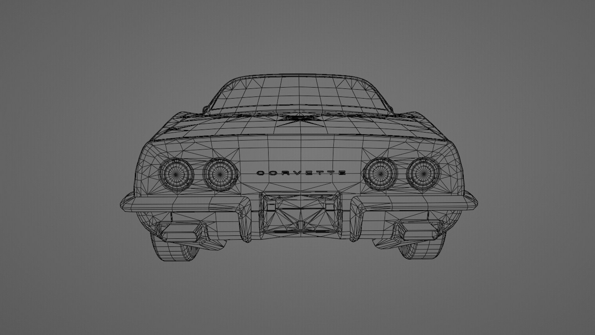 Chevrolet Corvette ZR1 1970 Low-poly 3D model_16