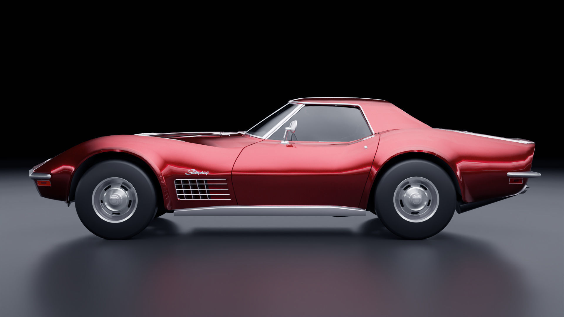 Chevrolet Corvette ZR1 1970 Low-poly 3D model_2