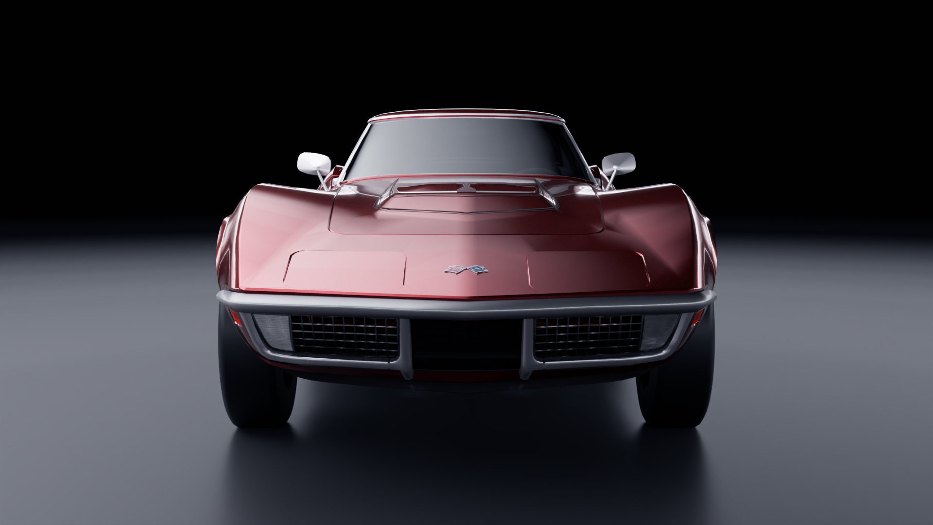 Chevrolet Corvette ZR1 1970 Low-poly 3D model_1