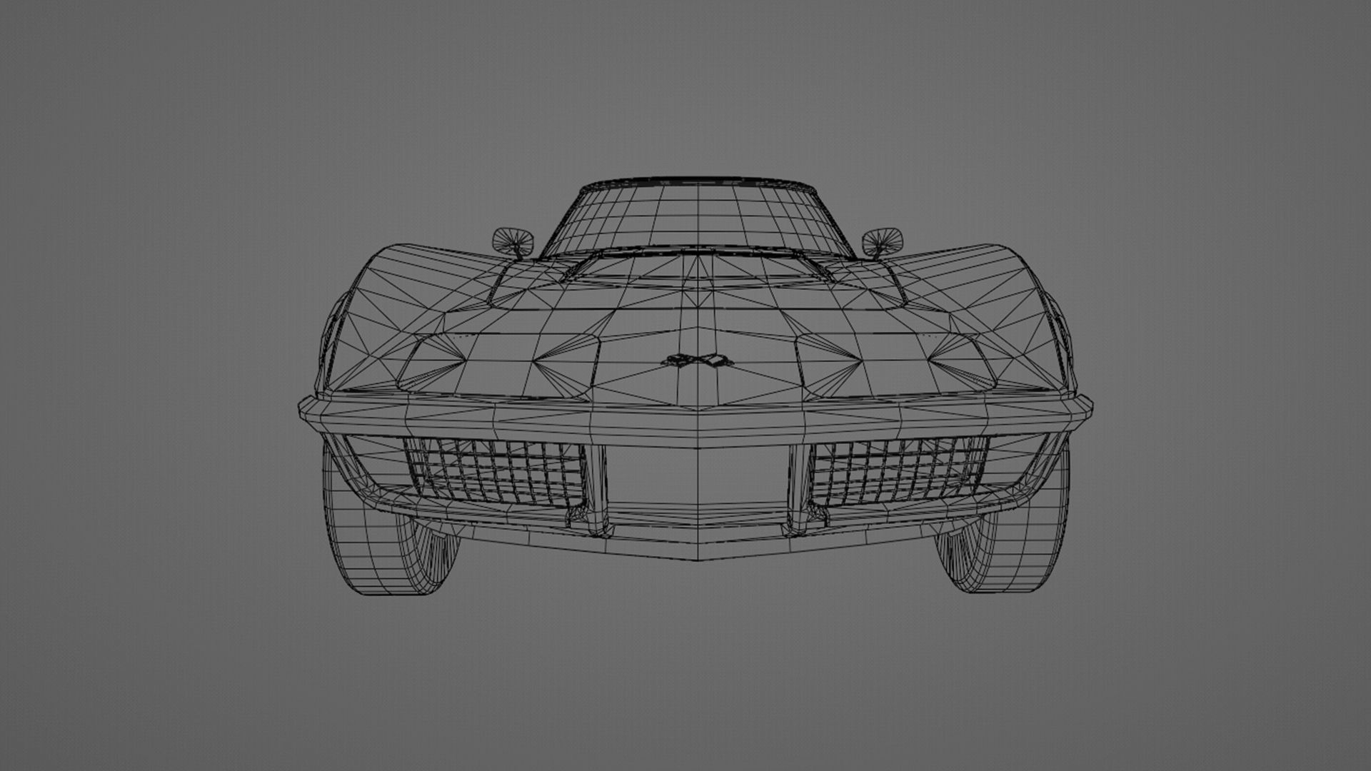 Chevrolet Corvette ZR1 1970 Low-poly 3D model_17