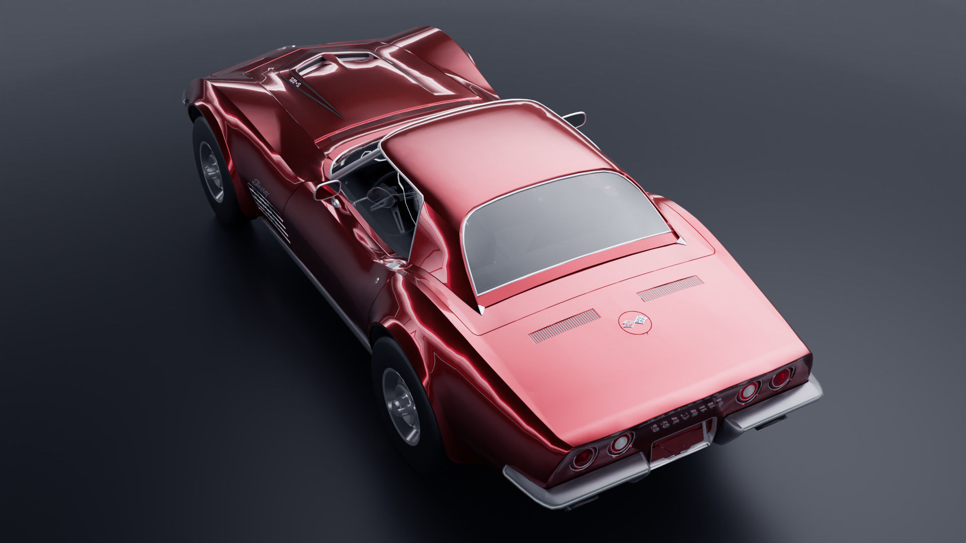 Chevrolet Corvette ZR1 1970 Low-poly 3D model_5
