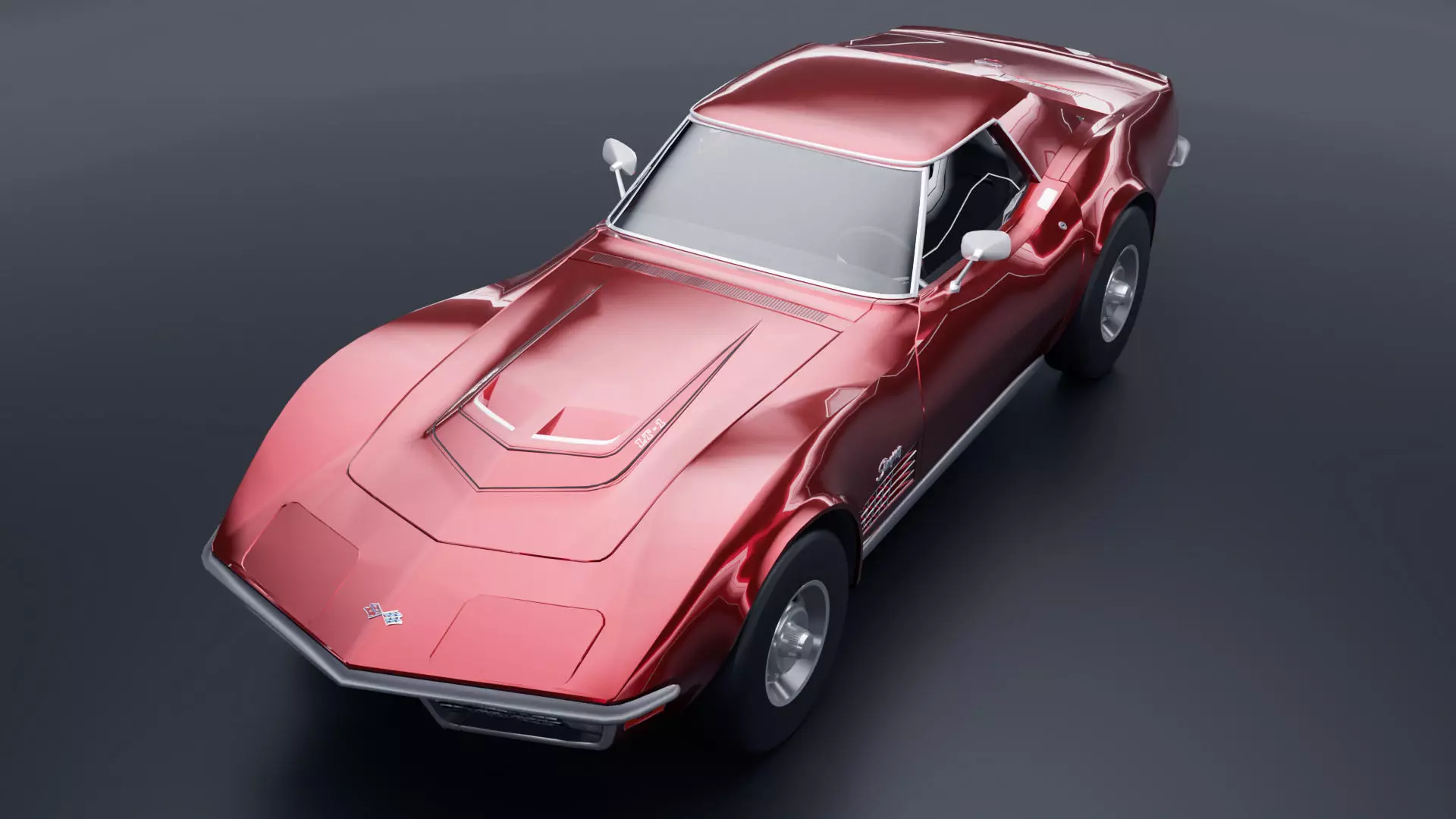 Chevrolet Corvette ZR1 1970 Low-poly 3D model_0
