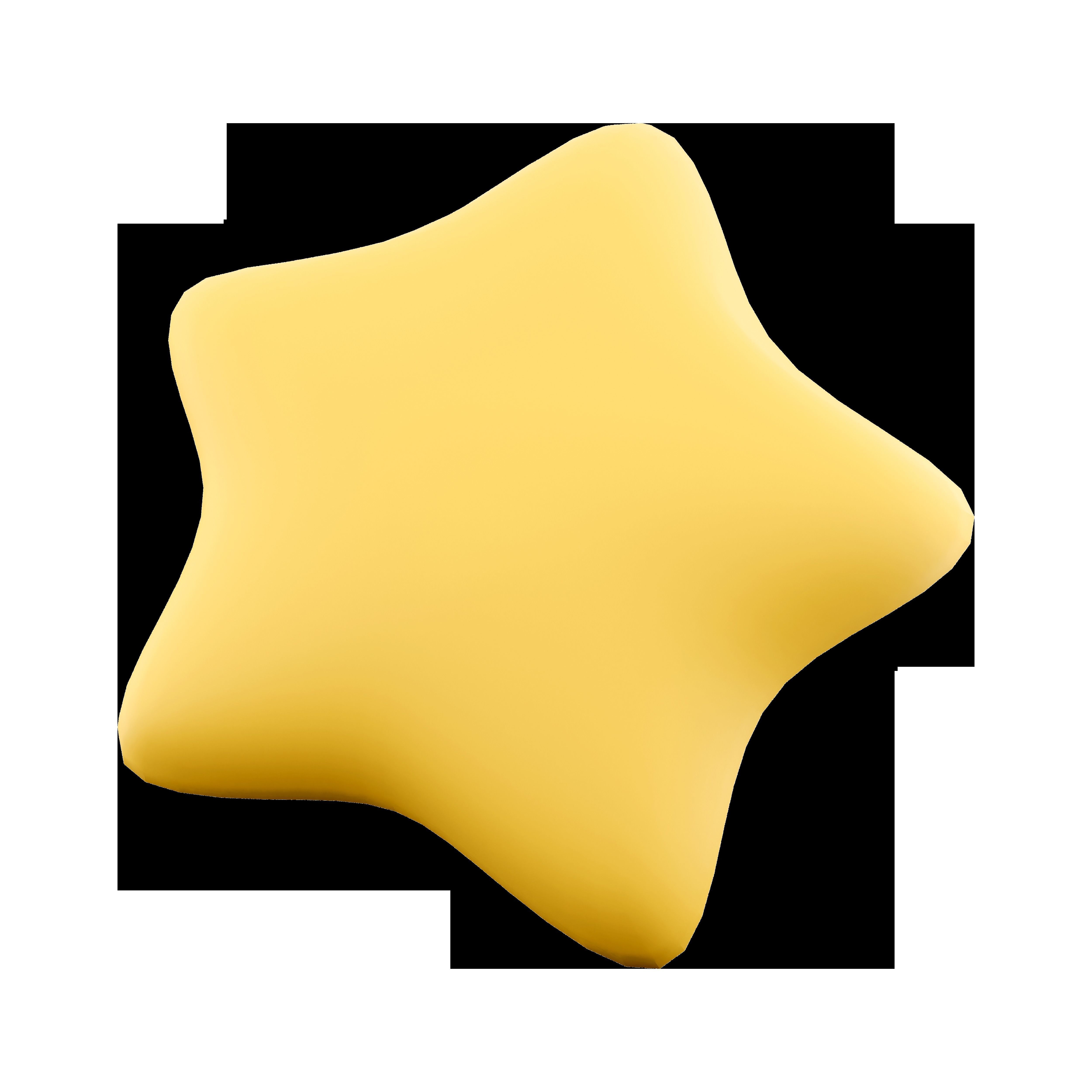 3d star cartoon icon 3D model_2