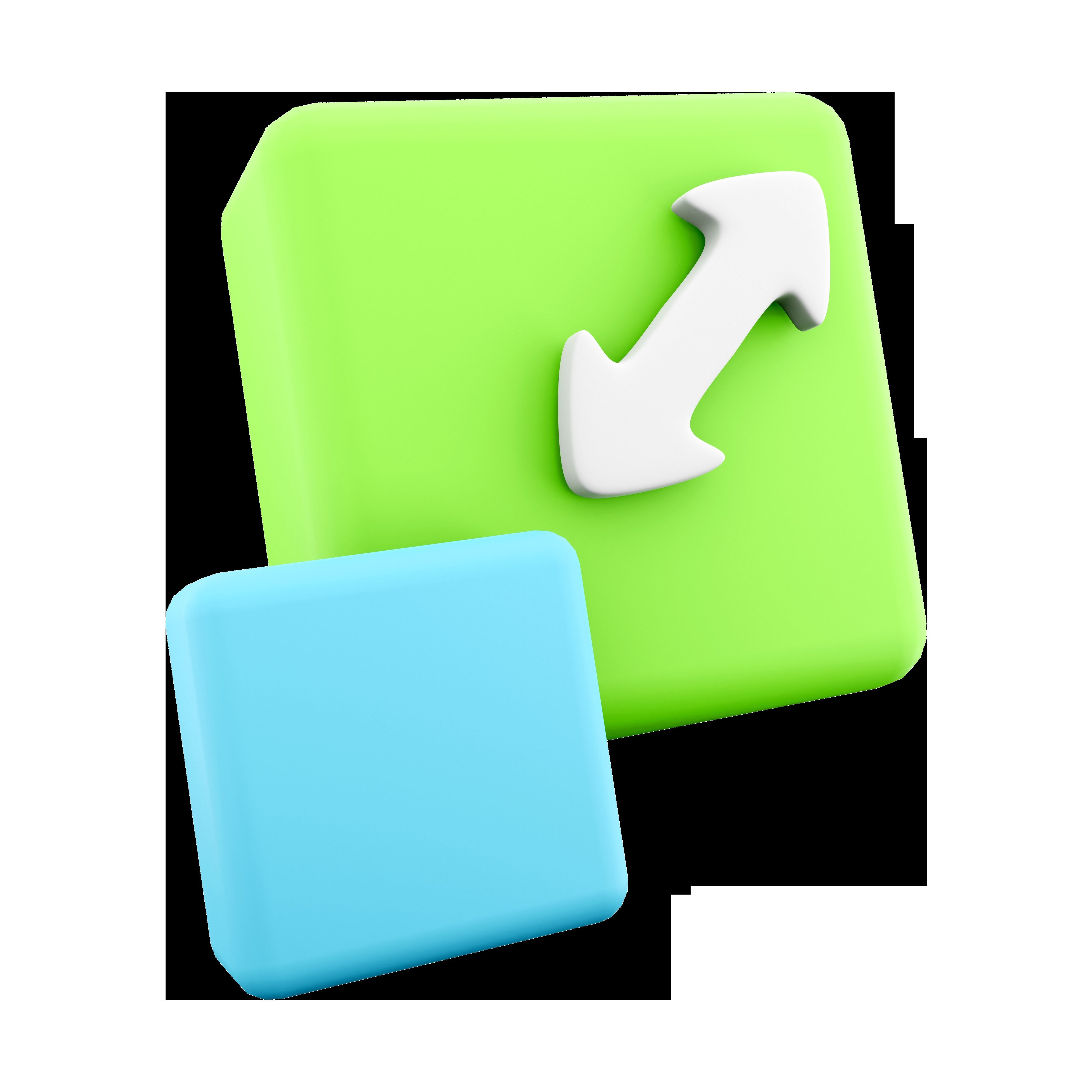 3d  Scalability or scalable system cartoon icon 3D model_1