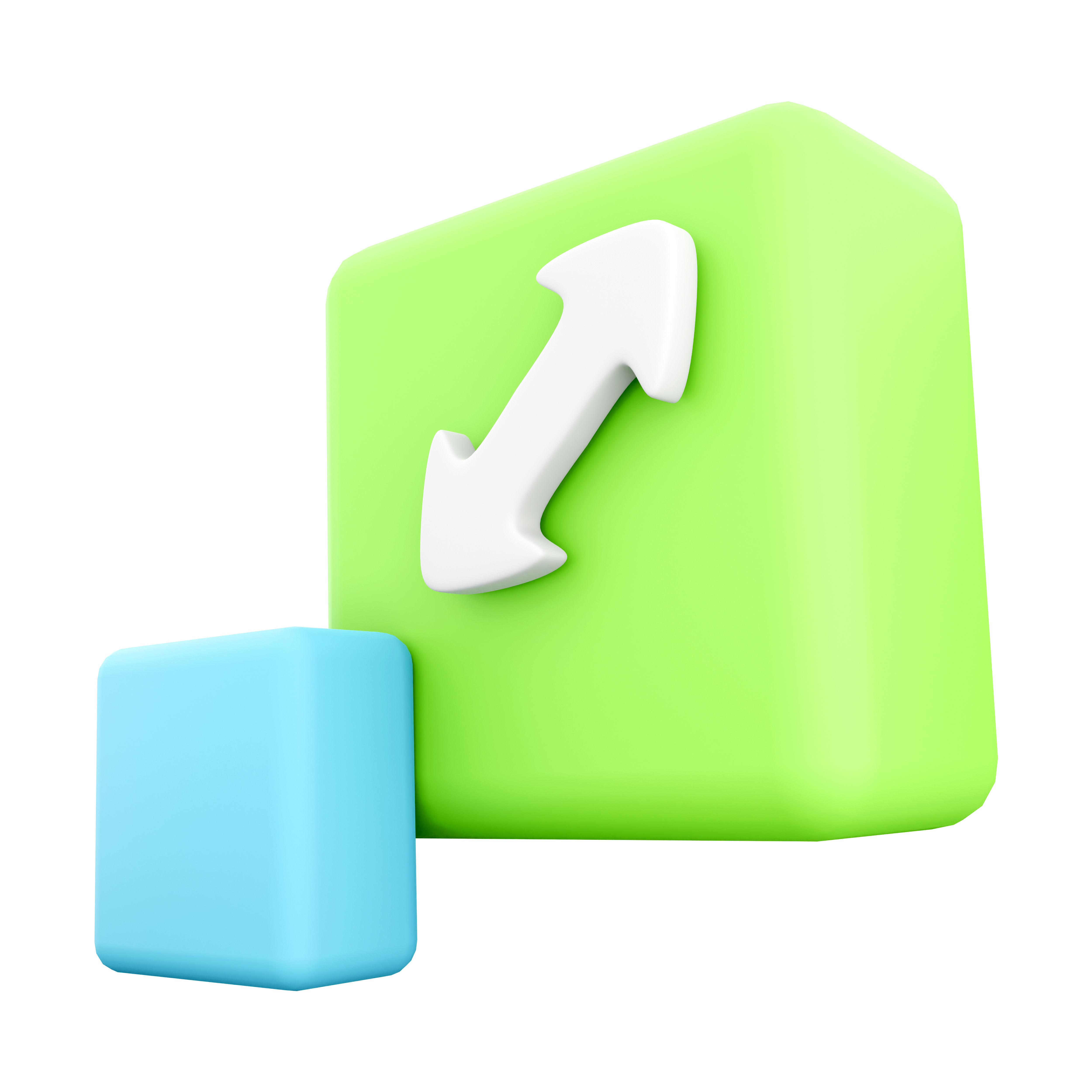 3d  Scalability or scalable system cartoon icon 3D model_2