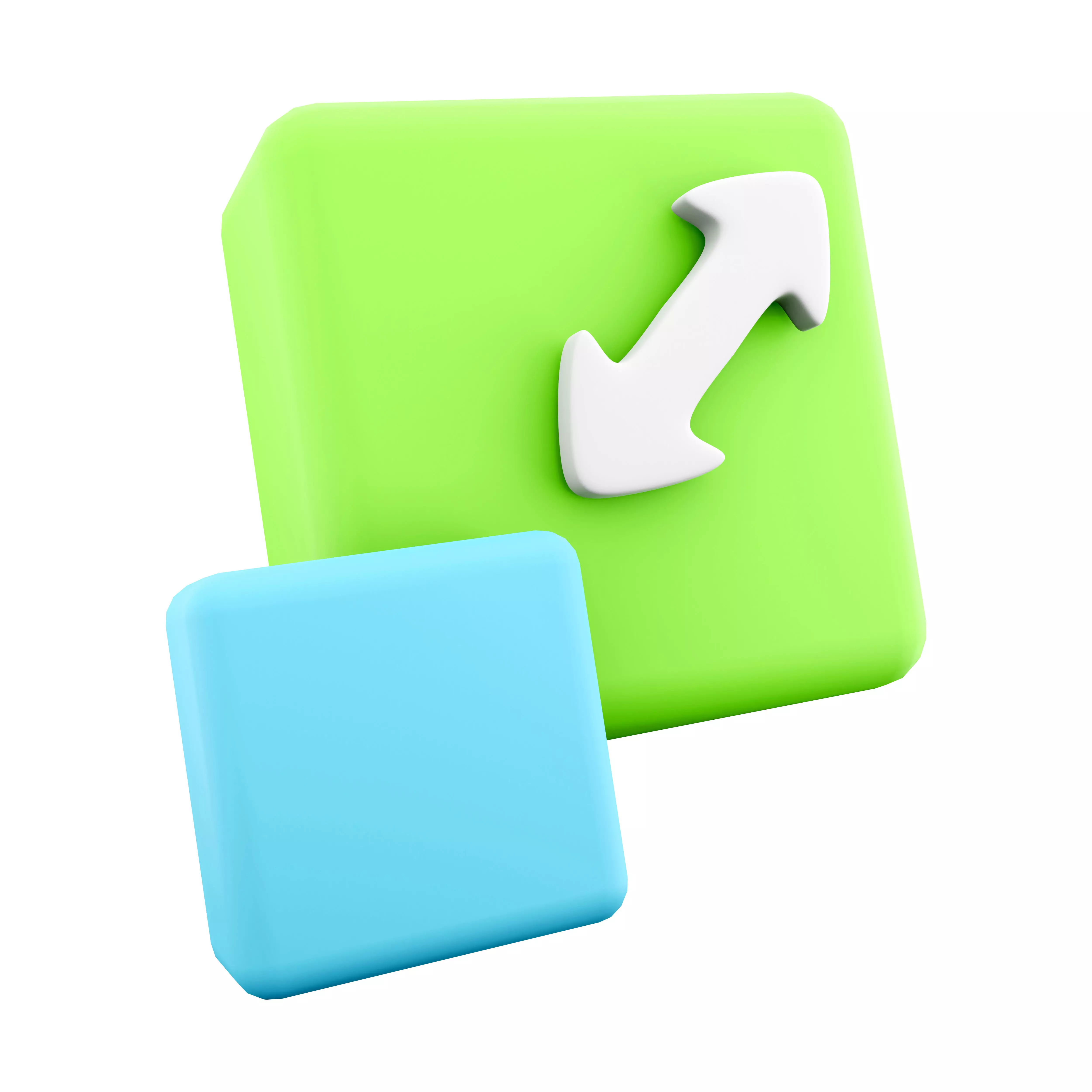 3d  Scalability or scalable system cartoon icon 3D model_0