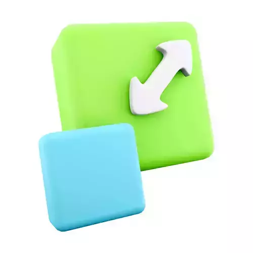 3d  Scalability or scalable system cartoon icon 3D model
