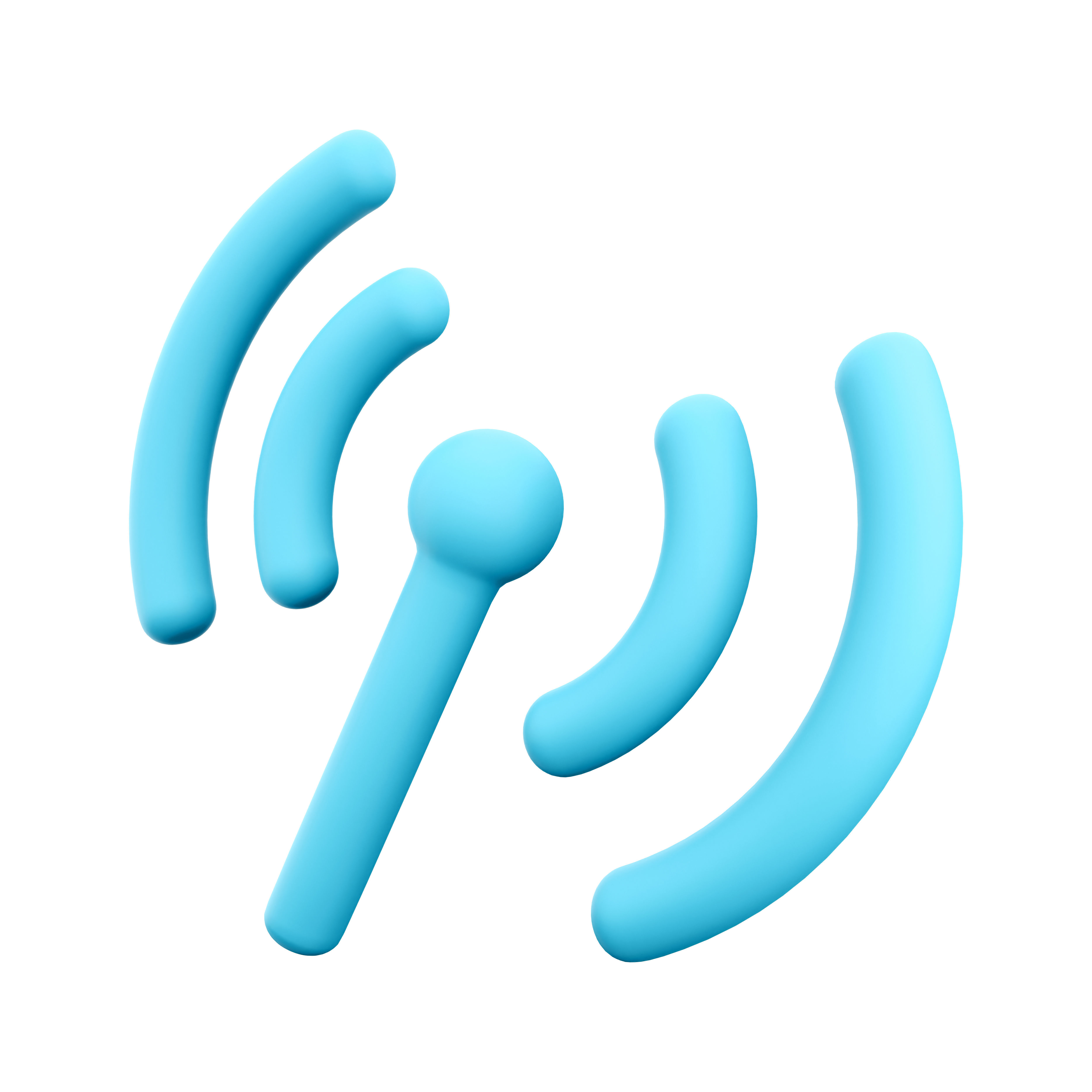 3d Signal transmission icon 3D model_4