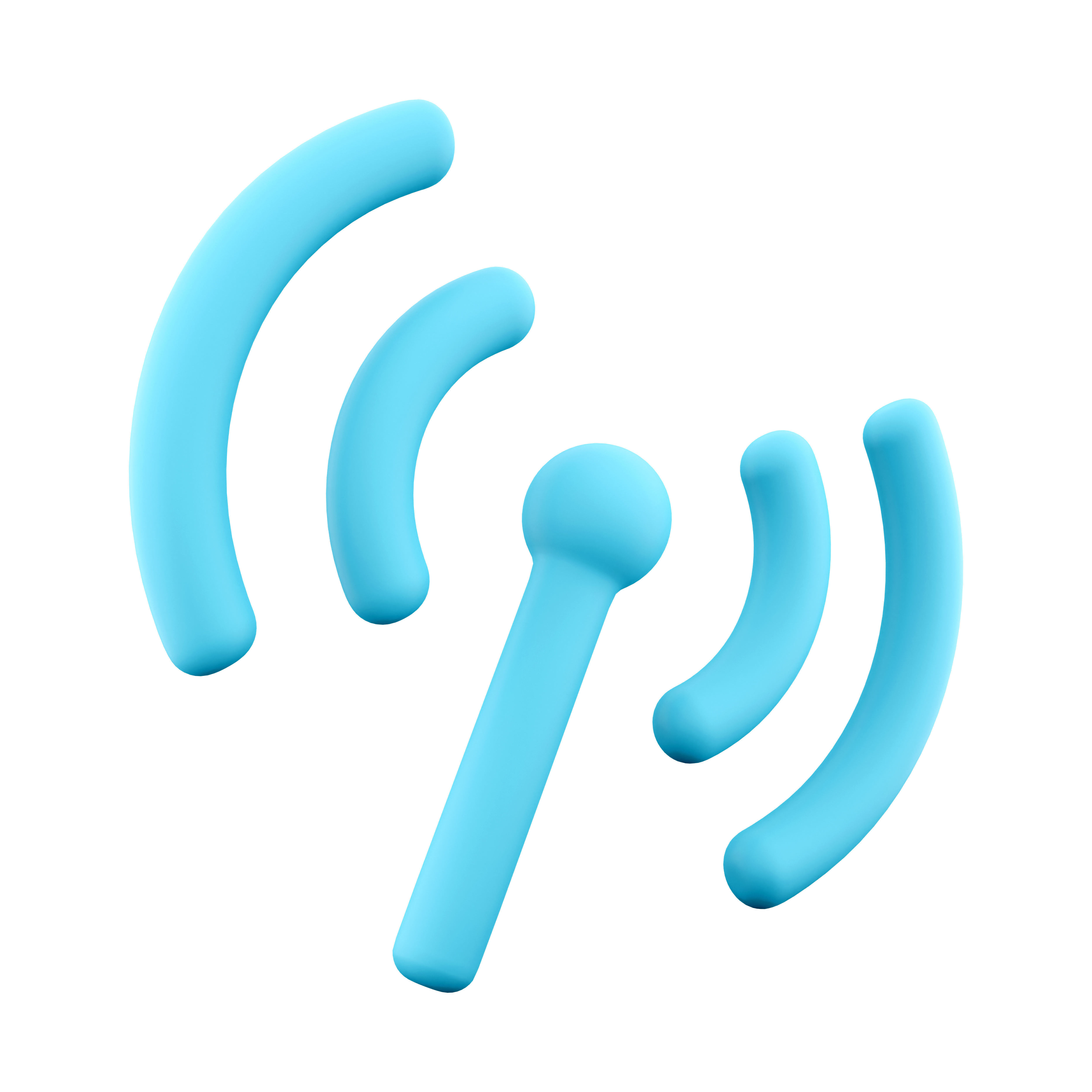 3d Signal transmission icon 3D model_2