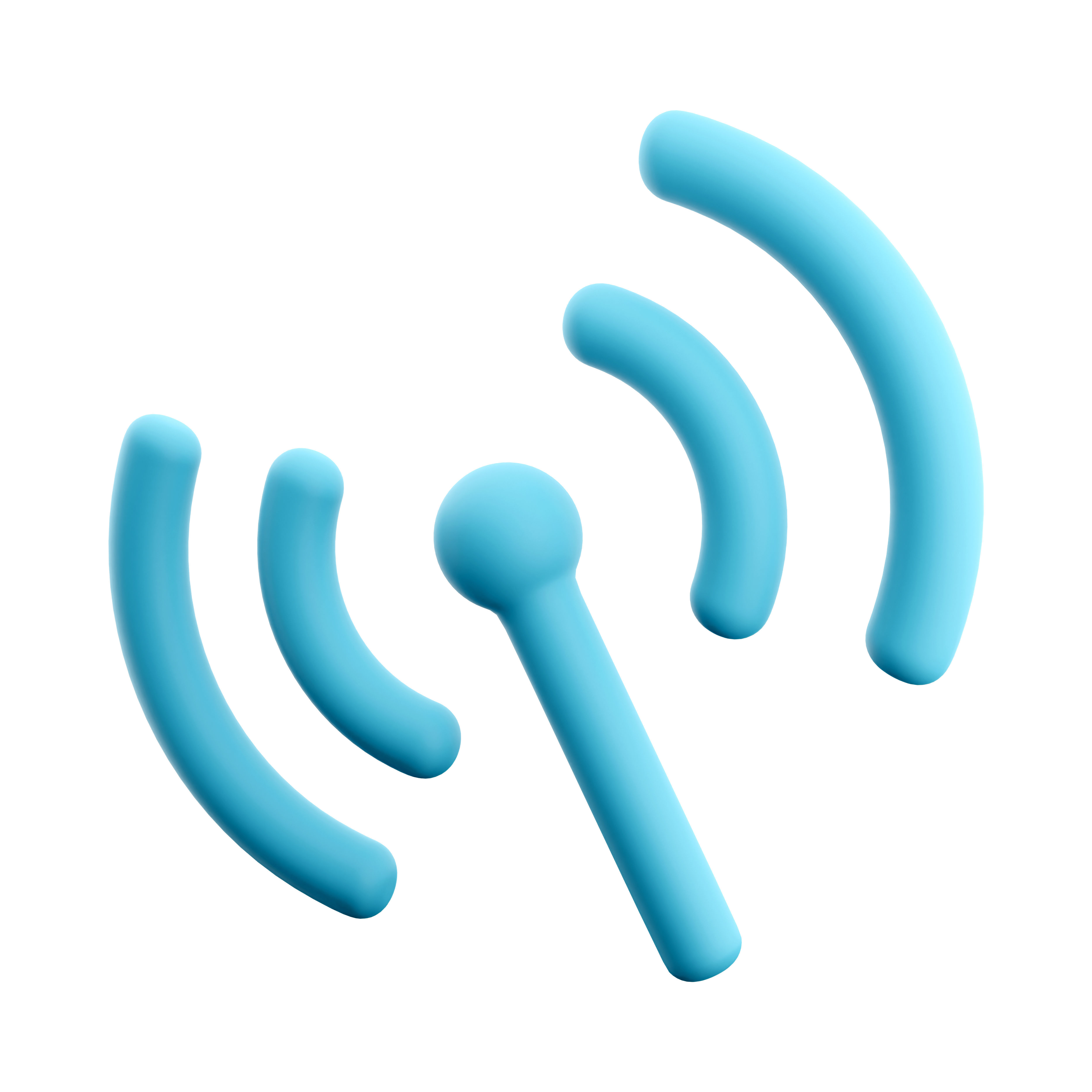 3d Signal transmission icon 3D model_5