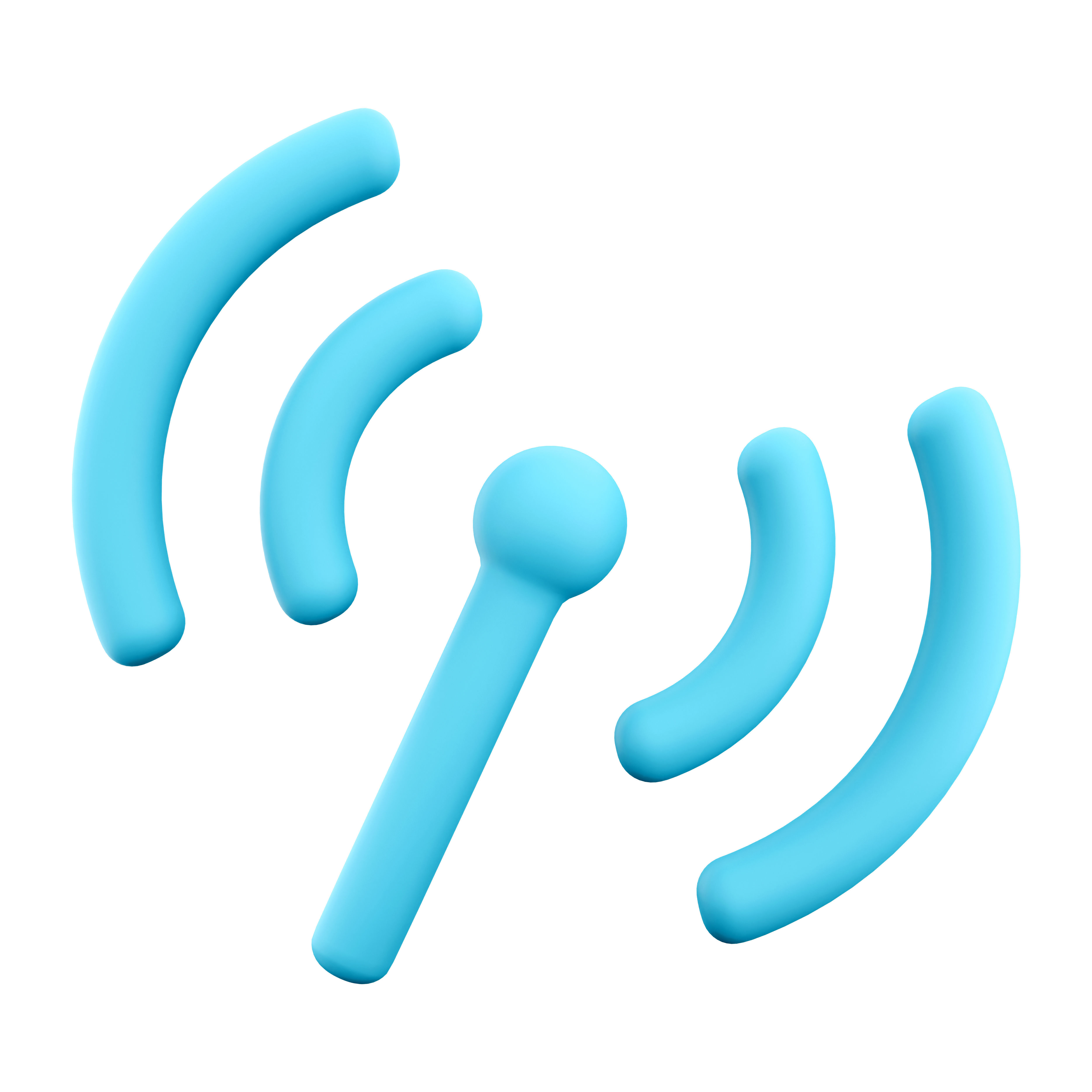 3d Signal transmission icon 3D model_1