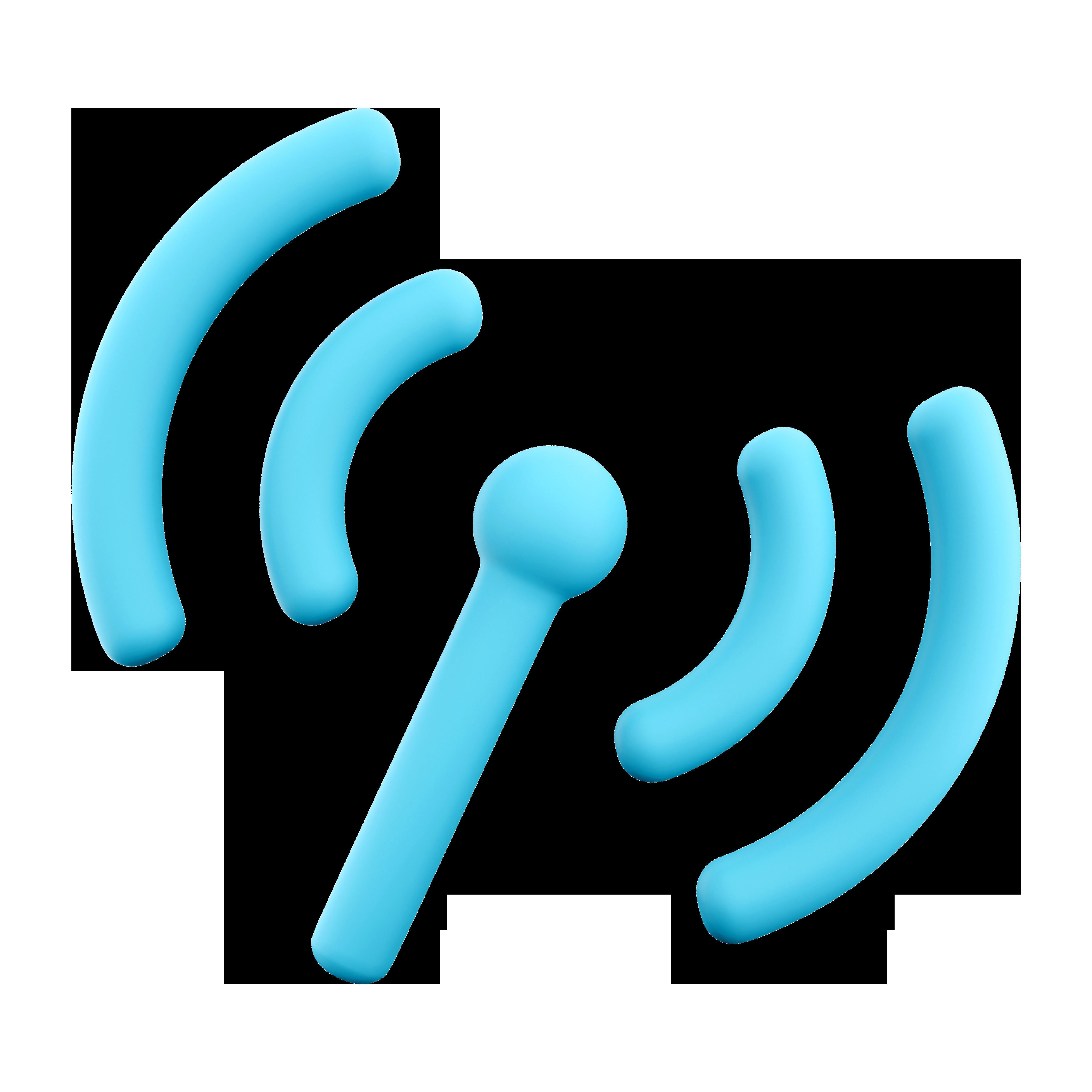 3d Signal transmission icon 3D model_3