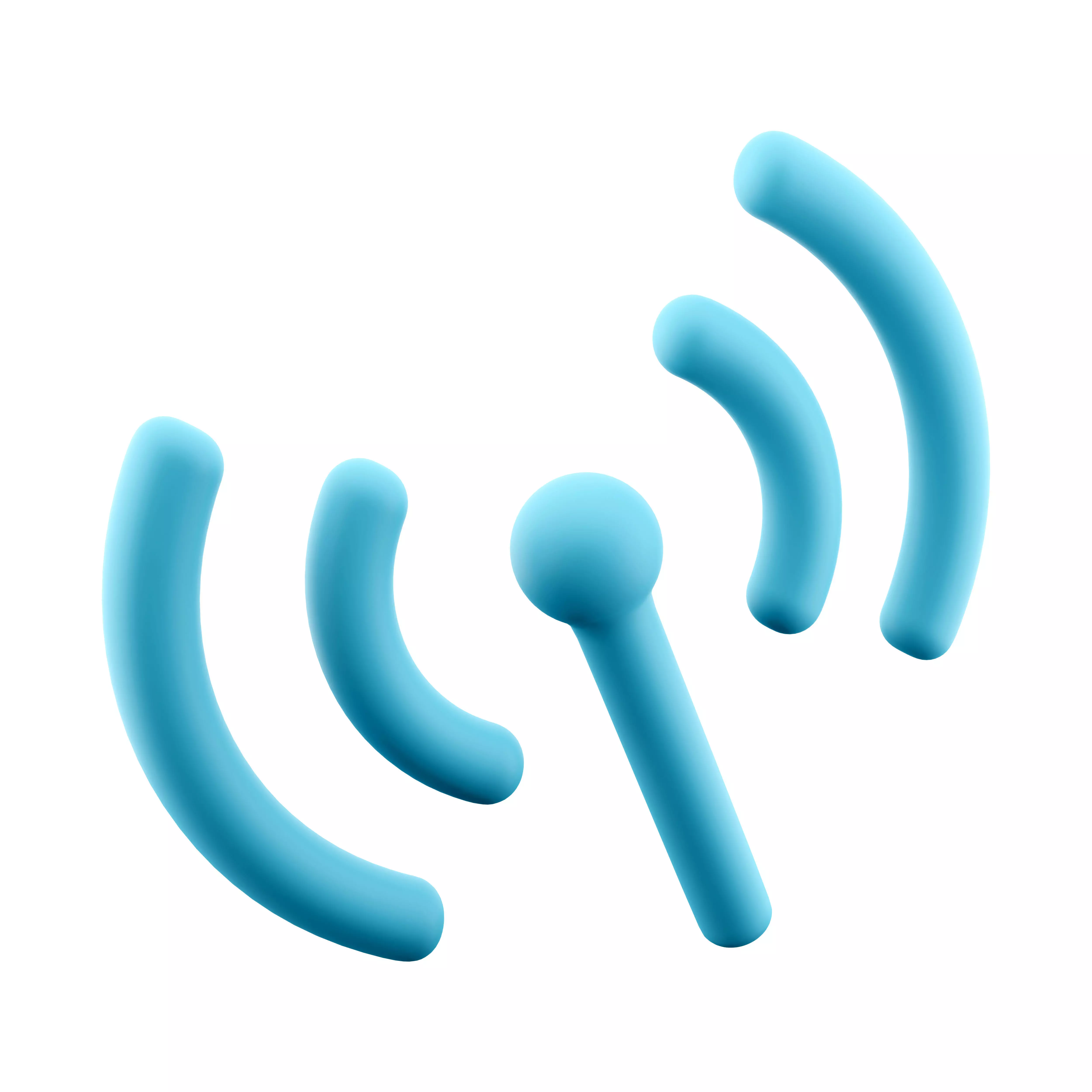 3d Signal transmission icon 3D model_0