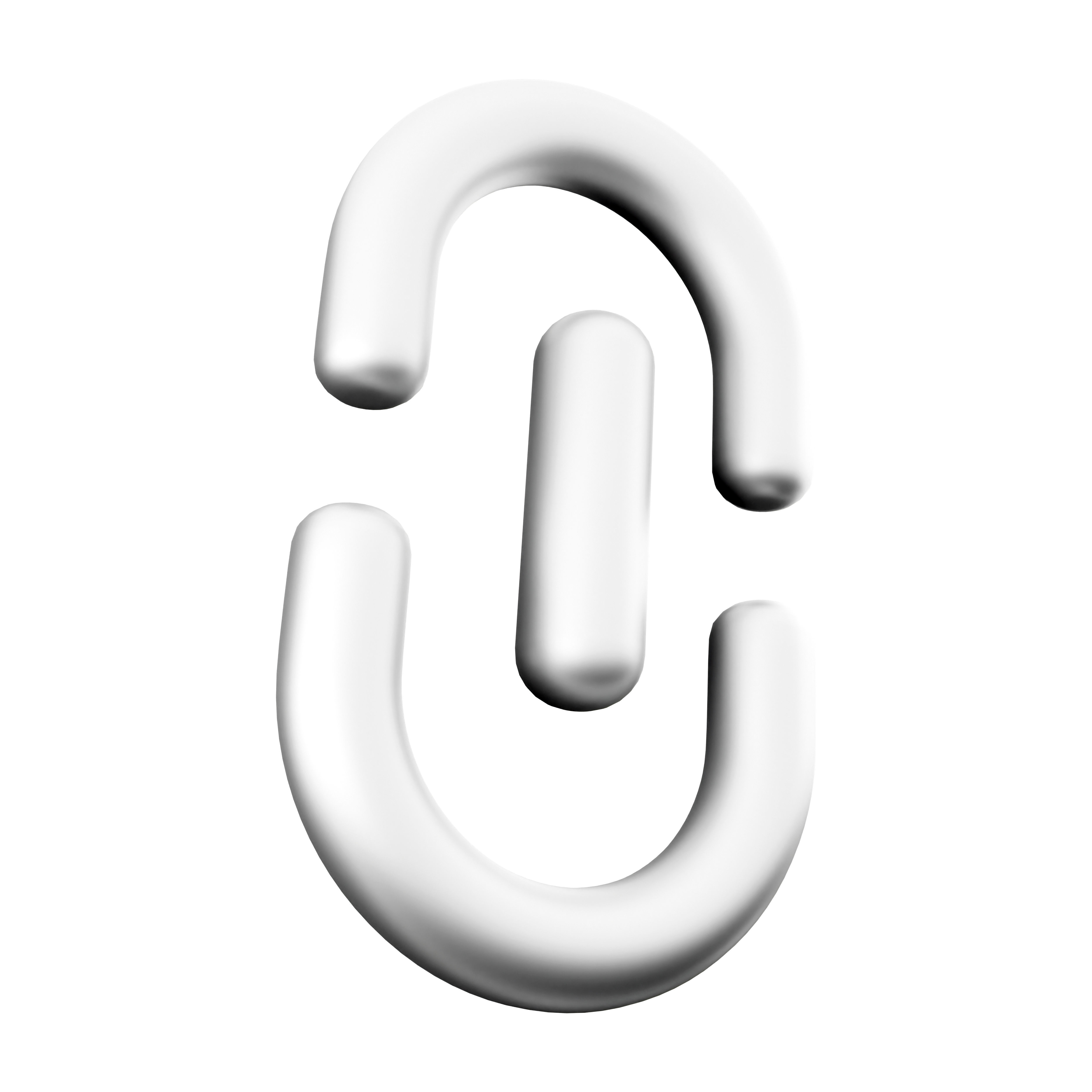 3d  paper clip icon 3D model_3