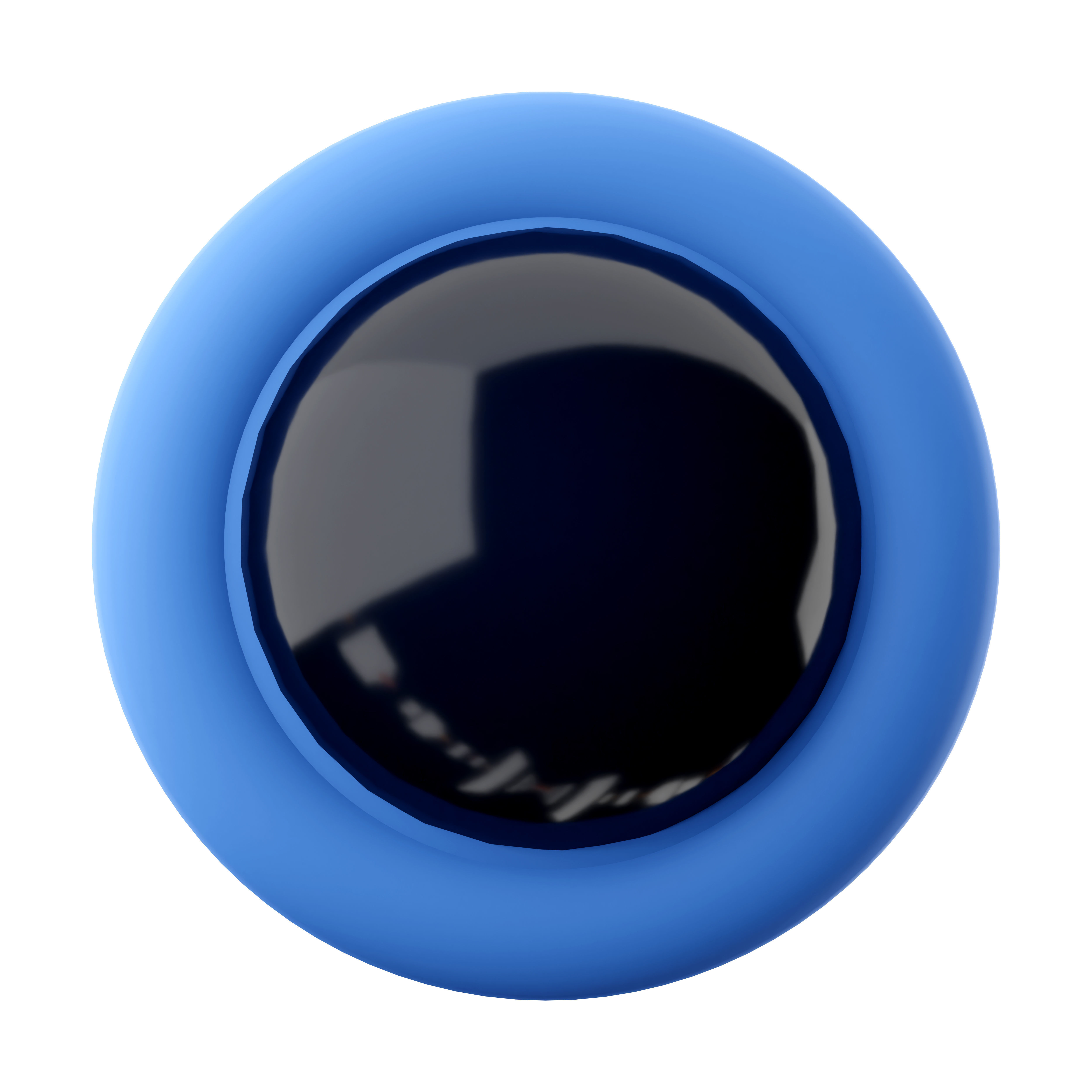 3d Modern black round-shaped engine starts button icon 3D model_5