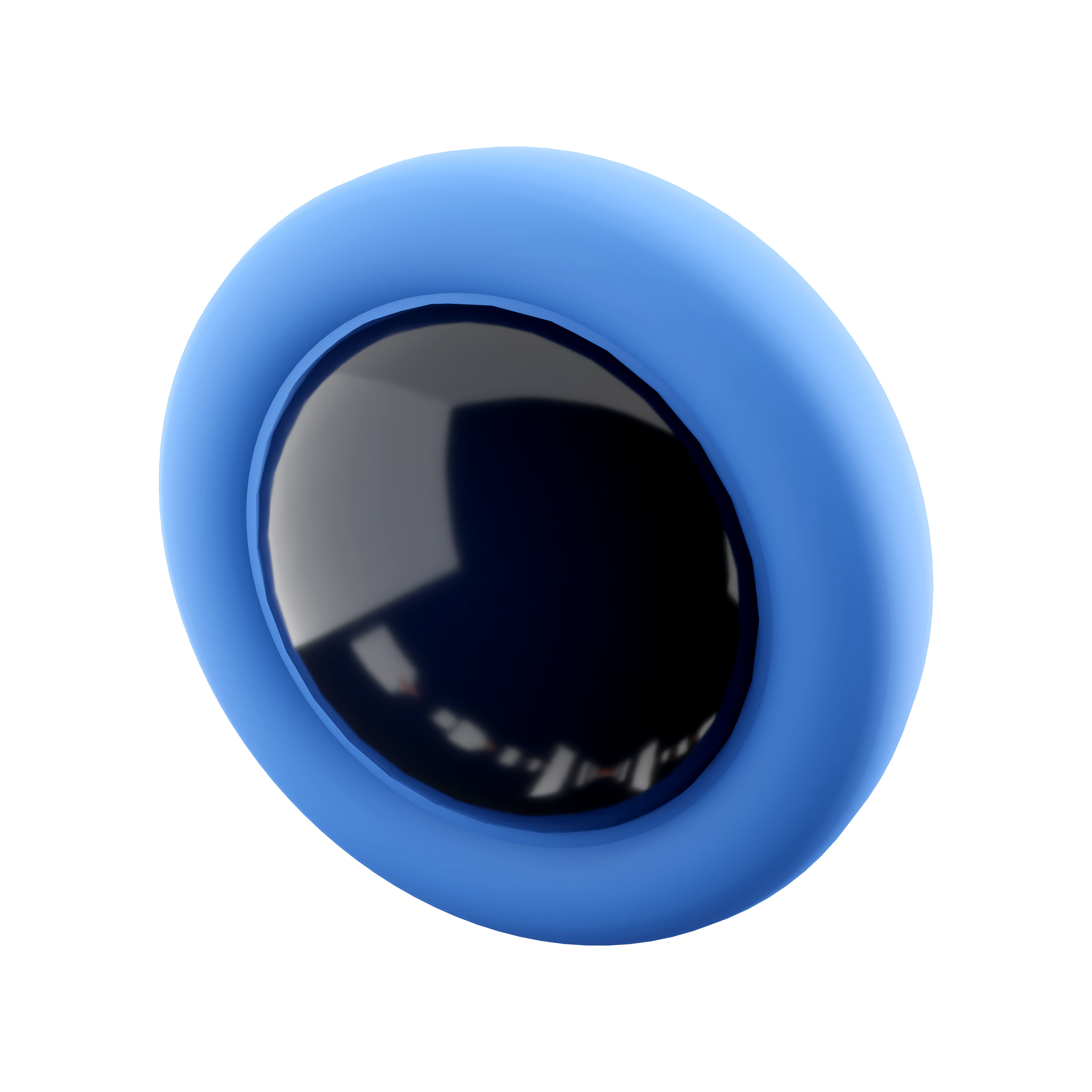 3d Modern black round-shaped engine starts button icon 3D model_1