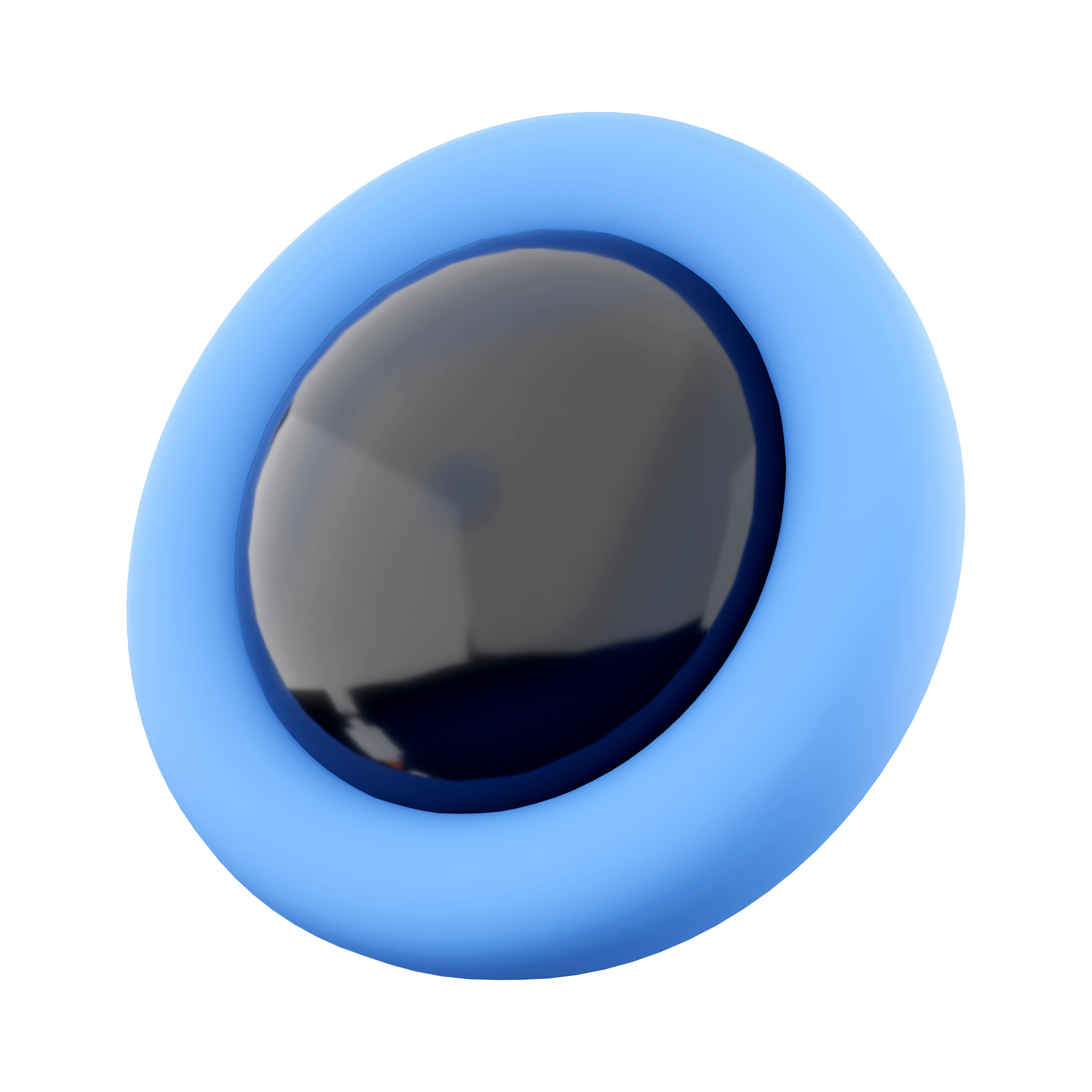 3d Modern black round-shaped engine starts button icon 3D model_2