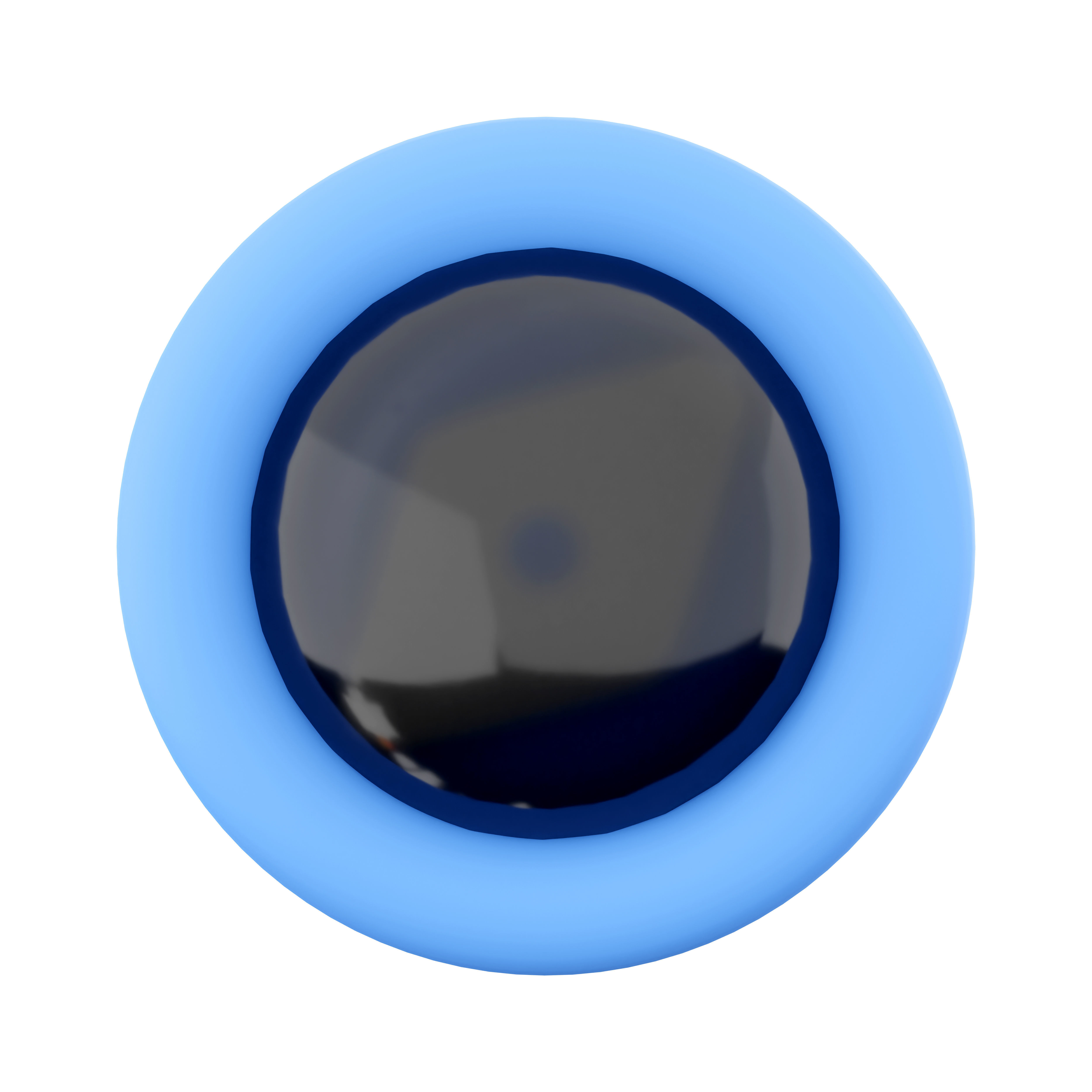 3d Modern black round-shaped engine starts button icon 3D model_4